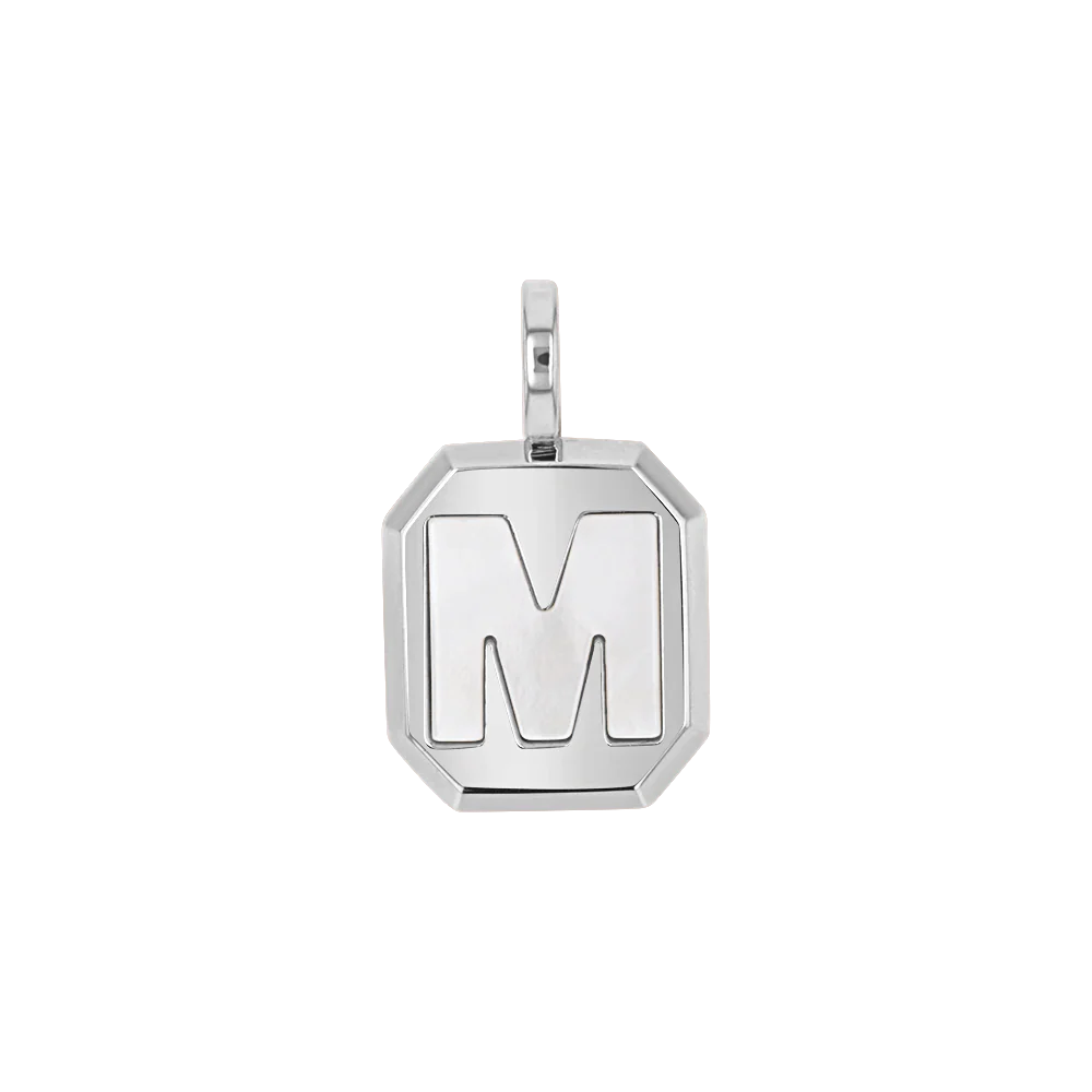 Mega Mother of Pearl Initial Charm - Image 2