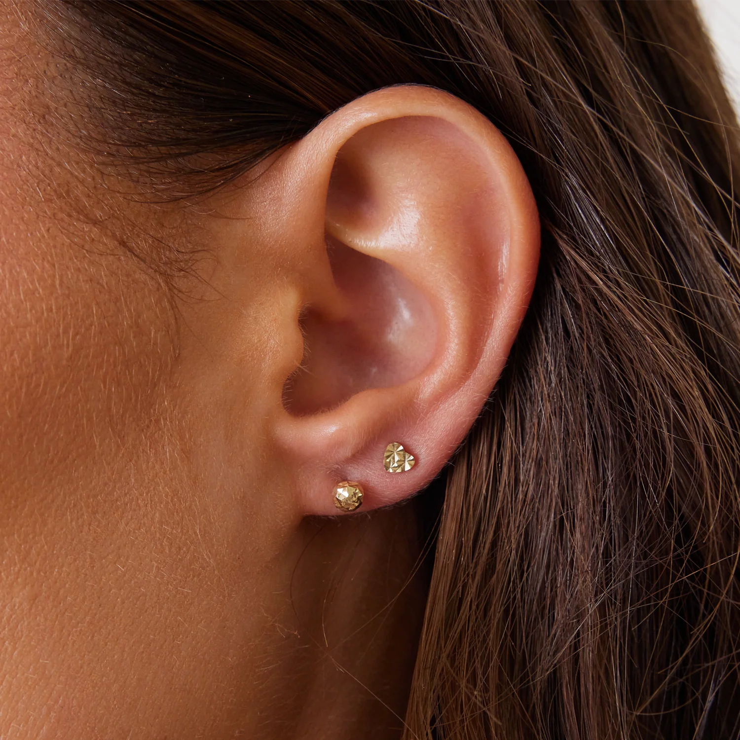 Mini Sparkle Heart Studs - Image 4