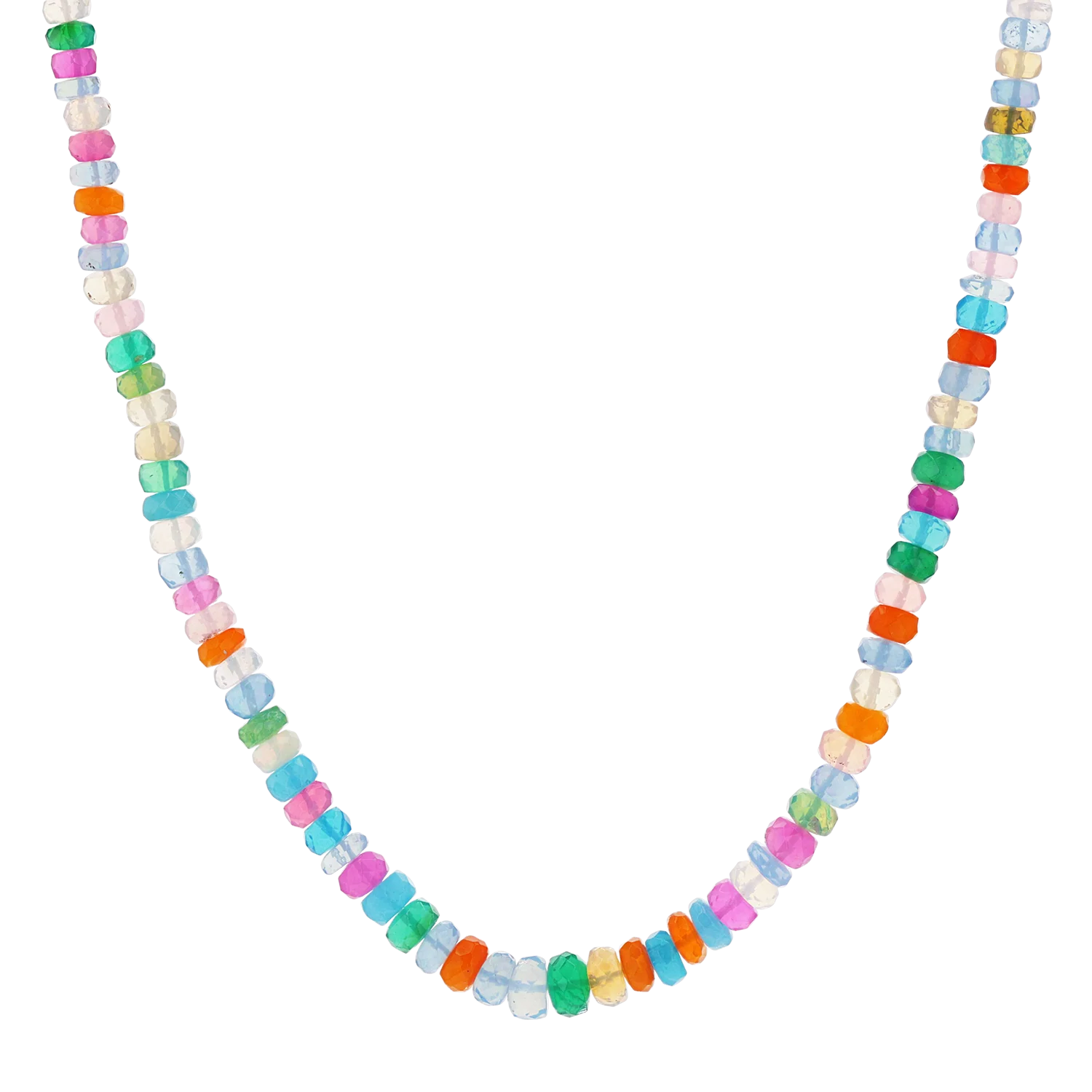 Multicolor Ethiopian Opal Bead Necklace