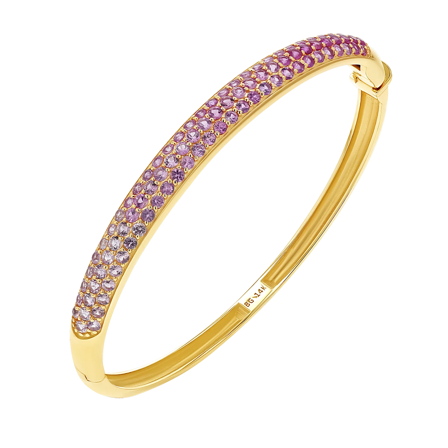 Ombré Pink Sapphire Cuff Bracelet