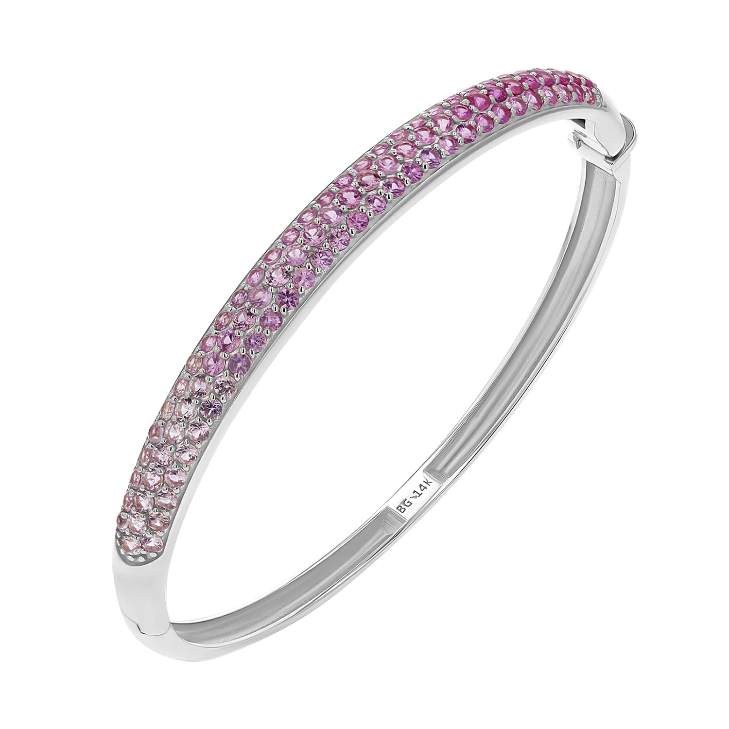 Ombré Pink Sapphire Cuff Bracelet - Image 2