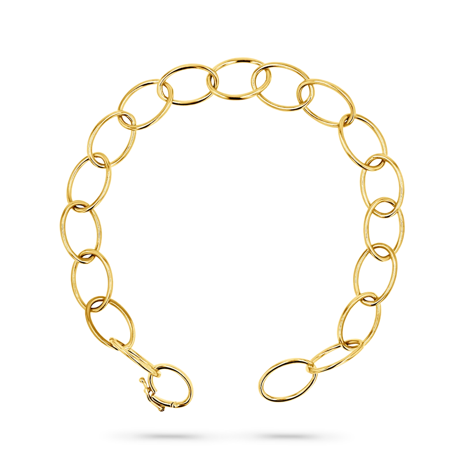 Oval Link Charm Bracelet