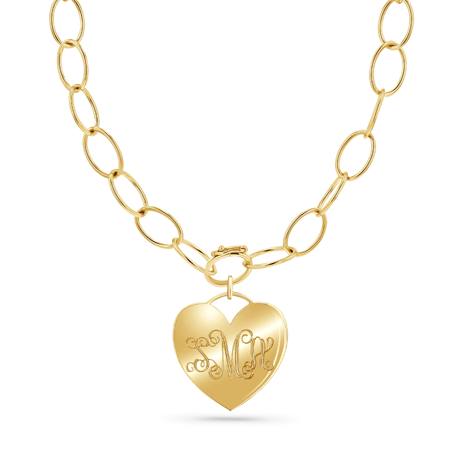 Oval Link Charm Necklace - Image 4