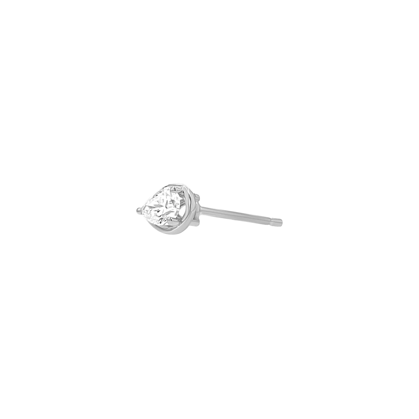 Pear Diamond Stud Earrings - Image 5