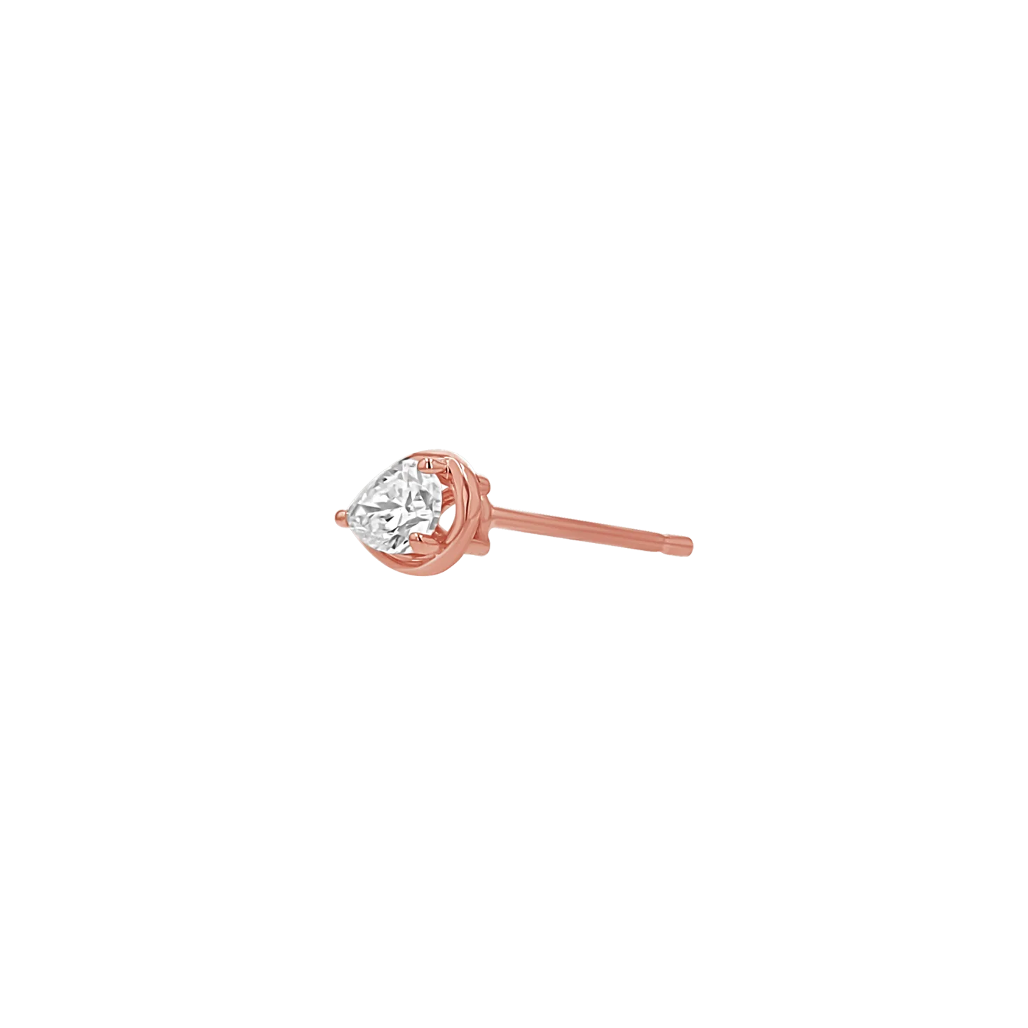 Pear Diamond Stud Earrings - Image 6