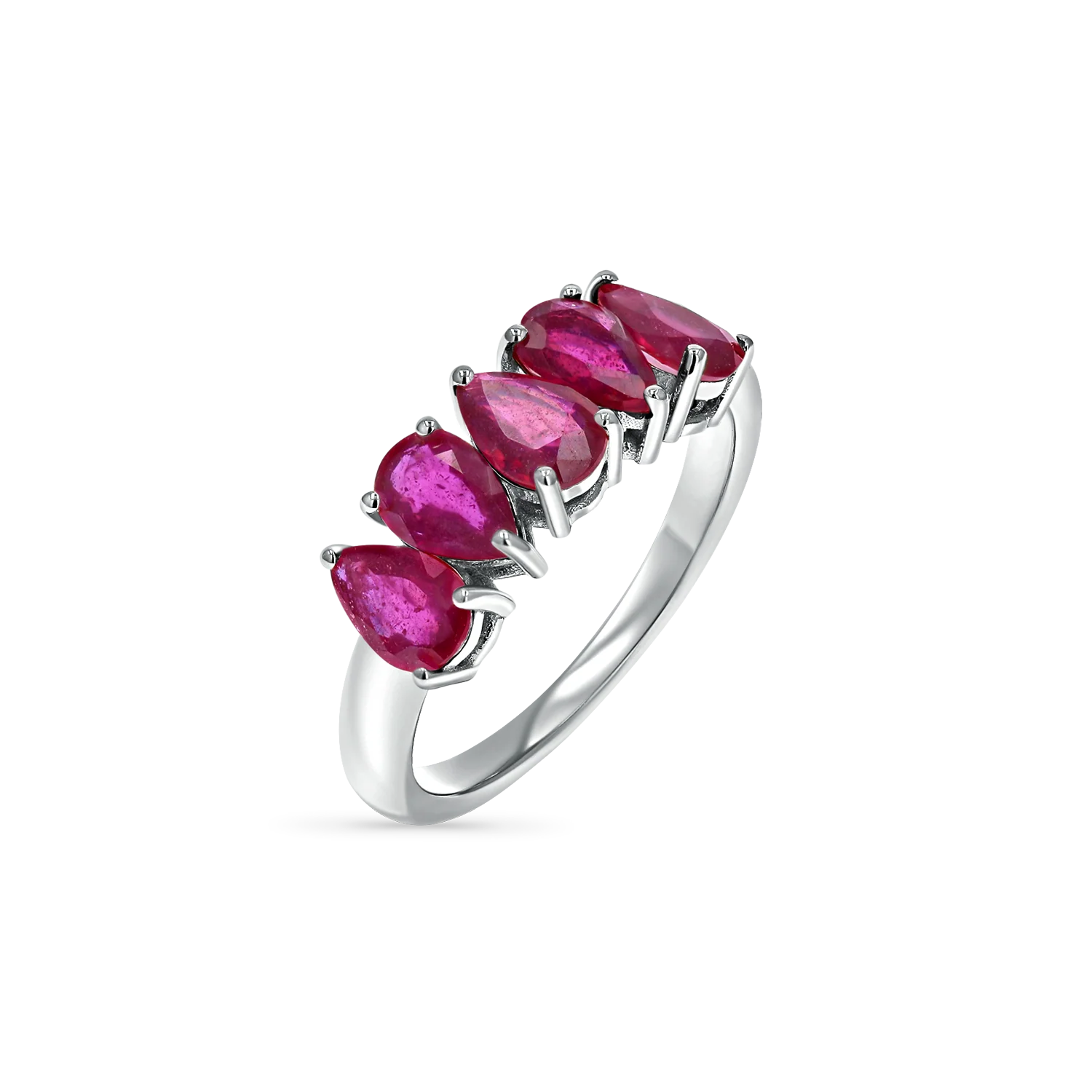 Pear Shape Ruby Half Eternity - Image 2