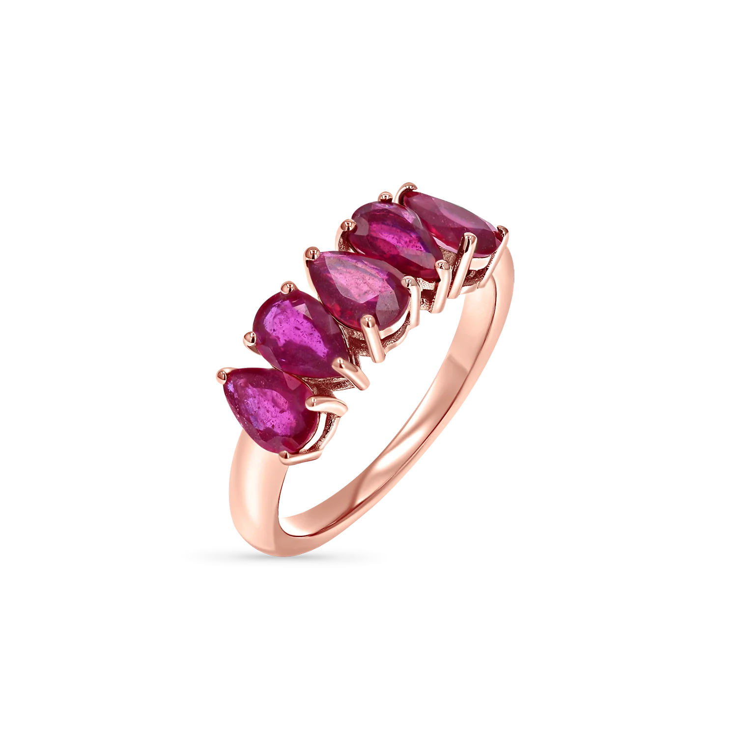 Pear Shape Ruby Half Eternity - Image 3