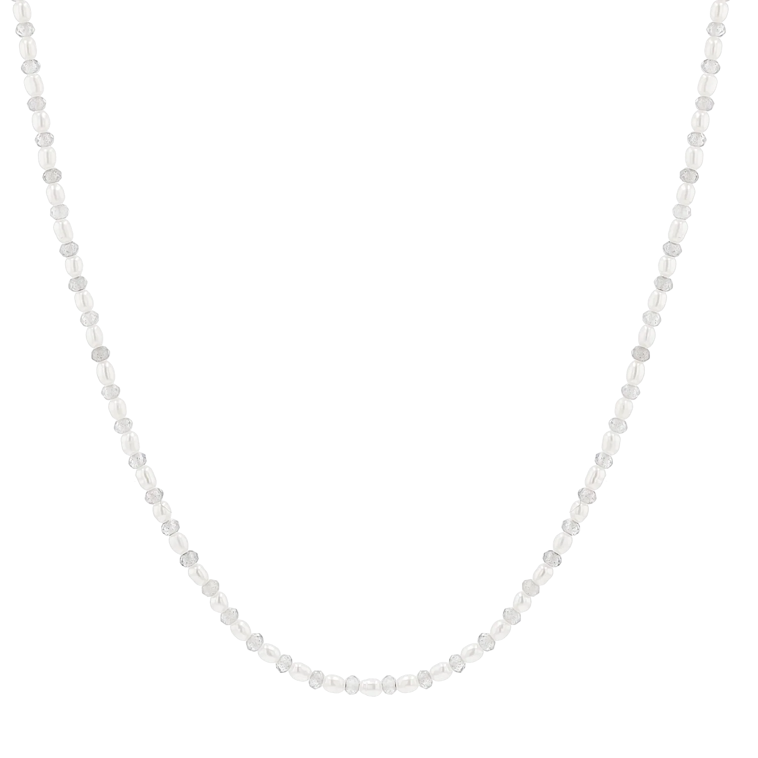 Pearl & Labradorite Strand Necklace