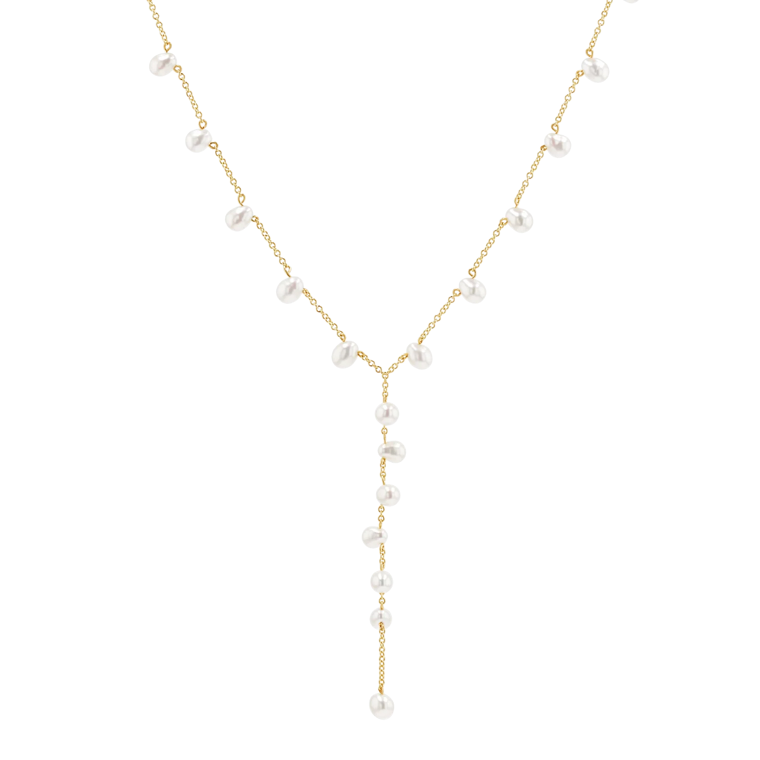 Pearl Lariat Y Chain Necklace