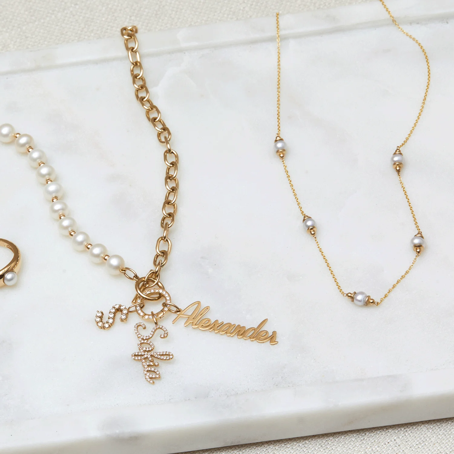 Pearl Station Necklace - Image 4