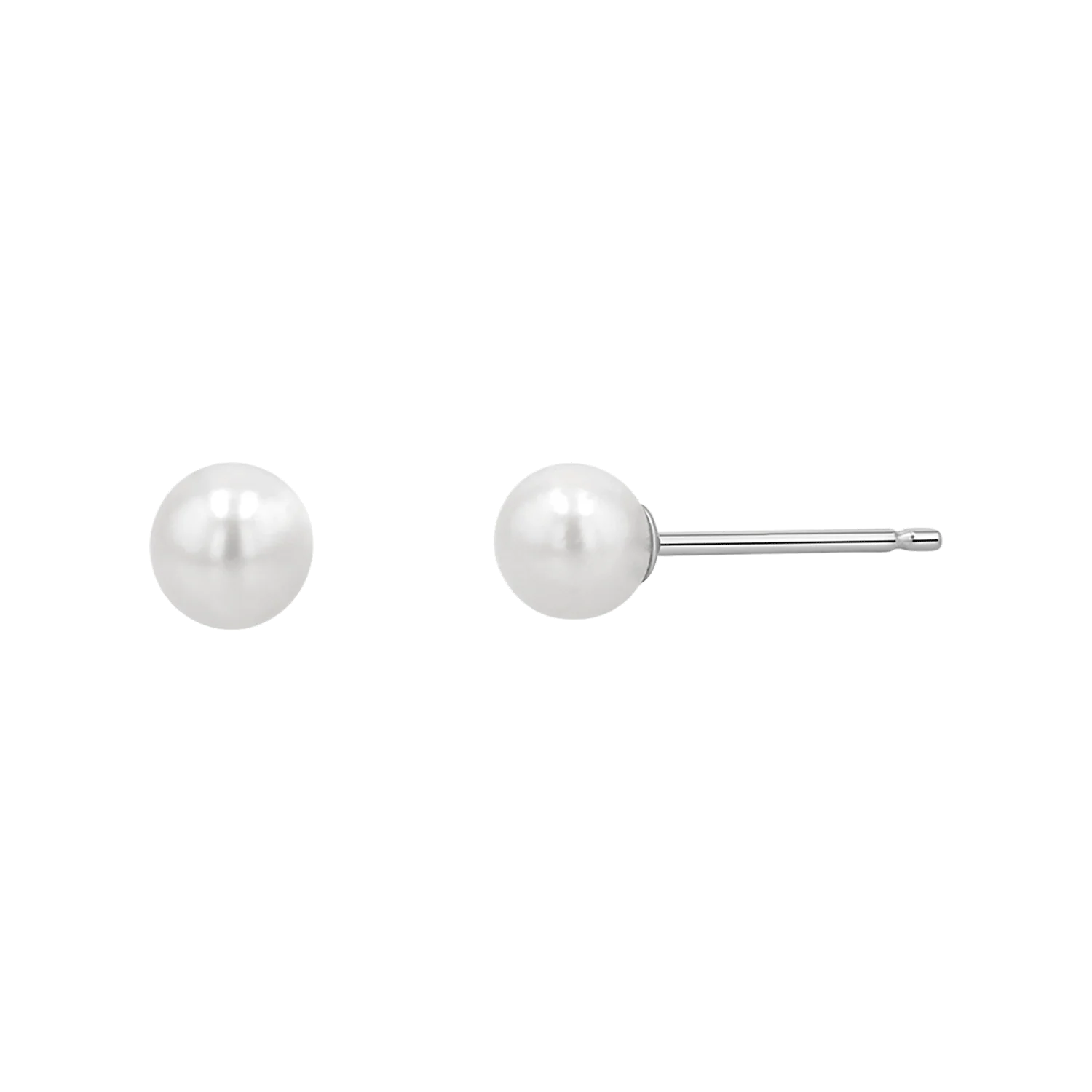 Pearl Stud Earrings - Image 2
