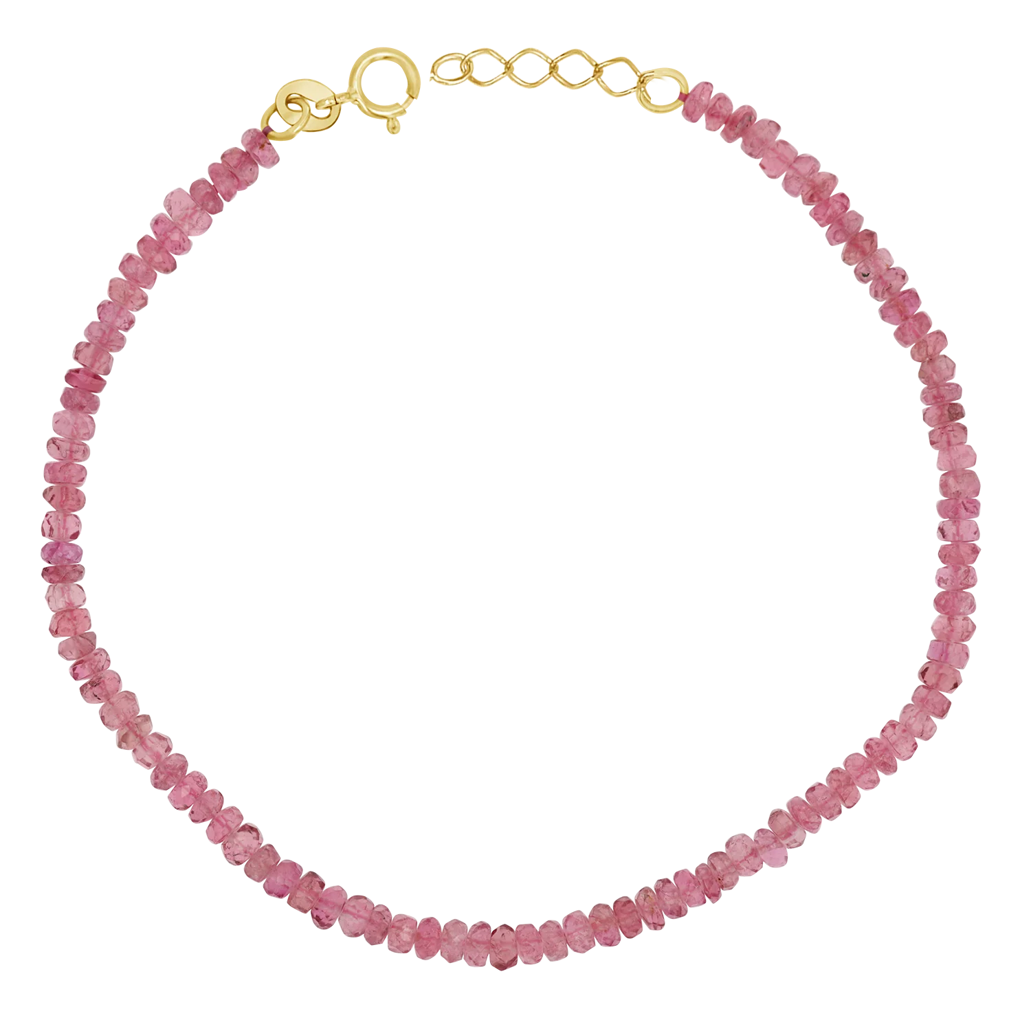 Pink Sapphire Beaded Bracelet