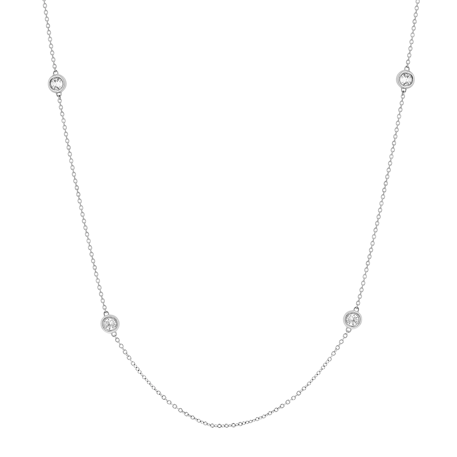 Quad Diamond Bezel Charm Chain - Image 2