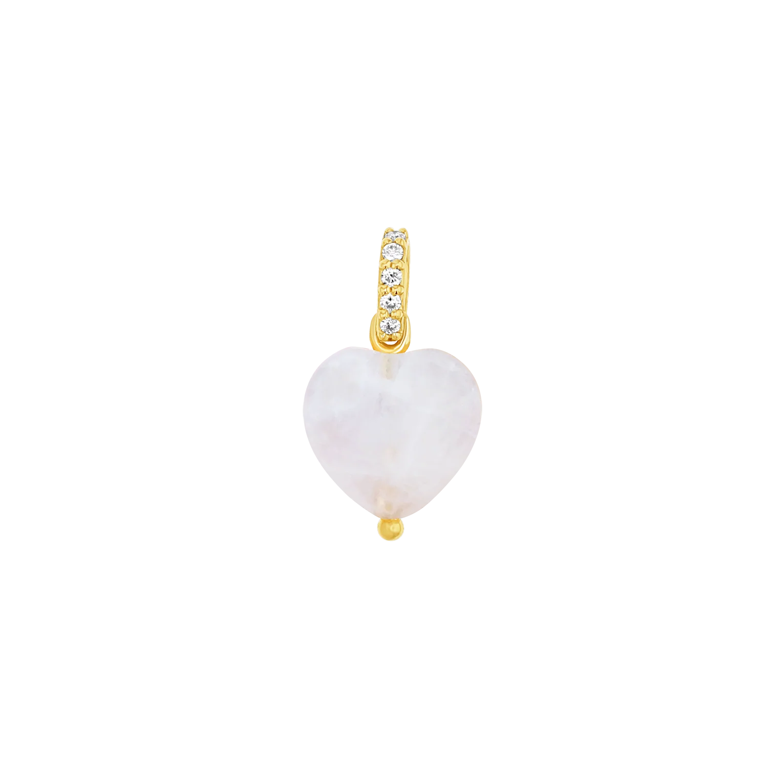 Rose Quartz Heart Charm