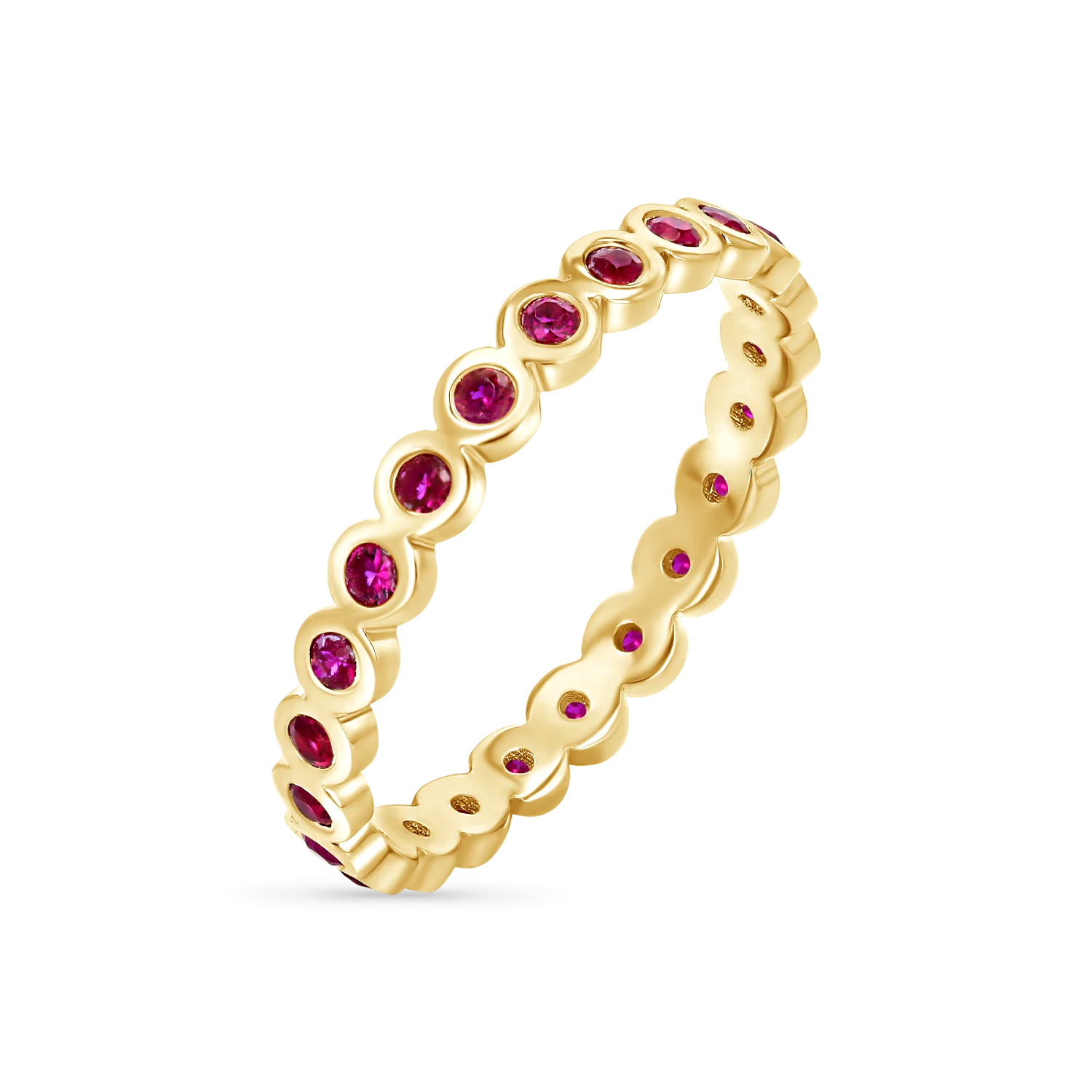 Ruby Bezel Eternity Band