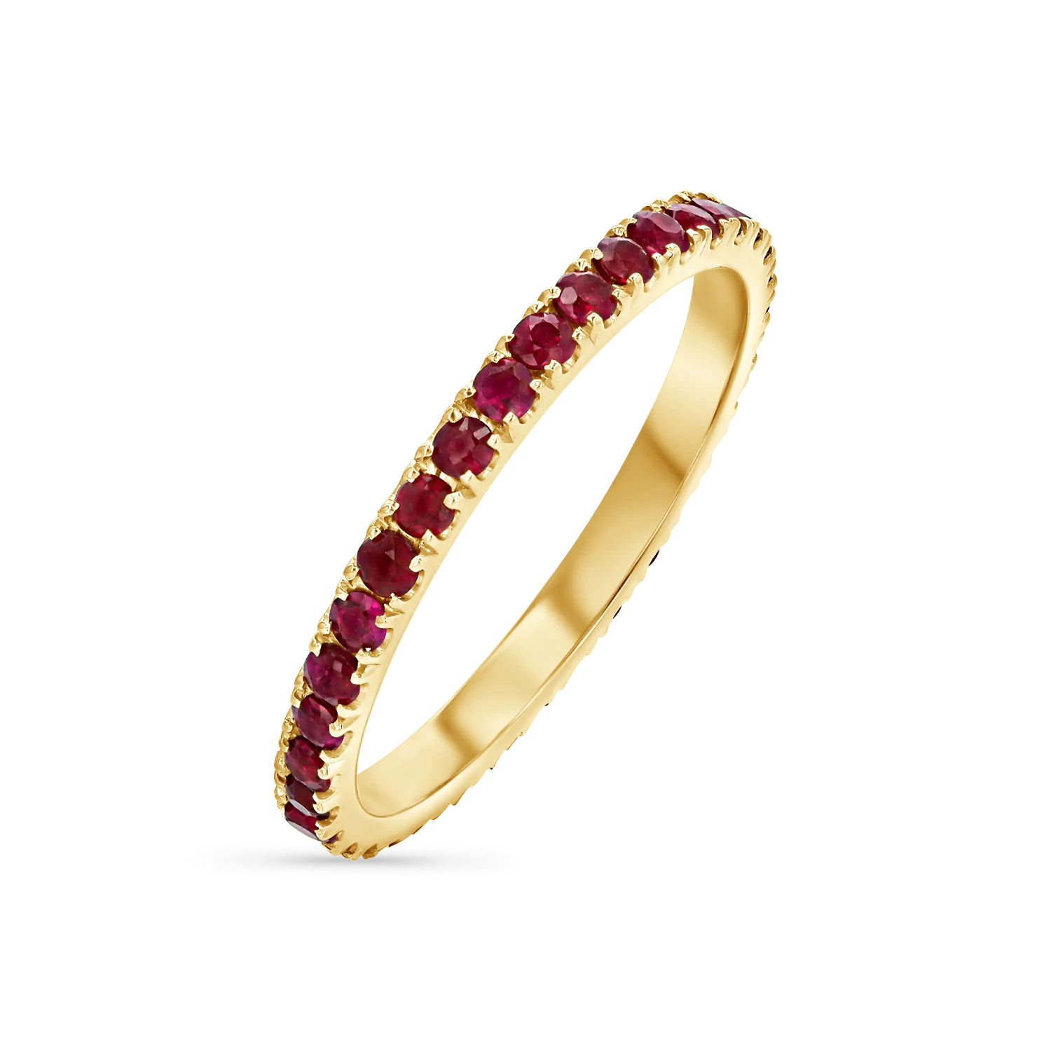 Ruby U Pave Eternity Band