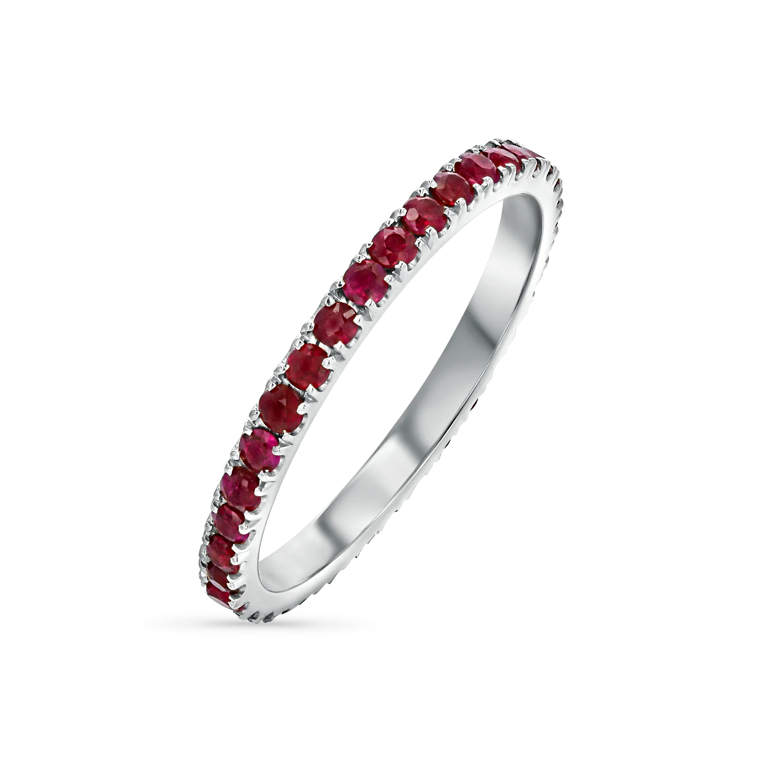 Ruby U Pave Eternity Band - Image 2