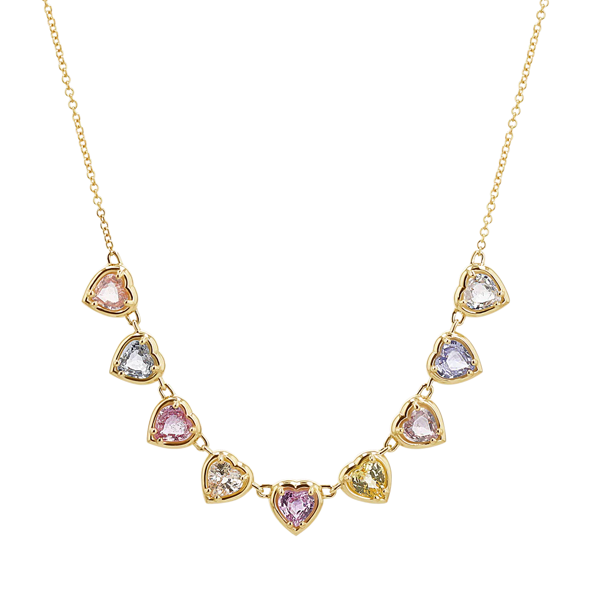 Sapphire Heart Strand Necklace