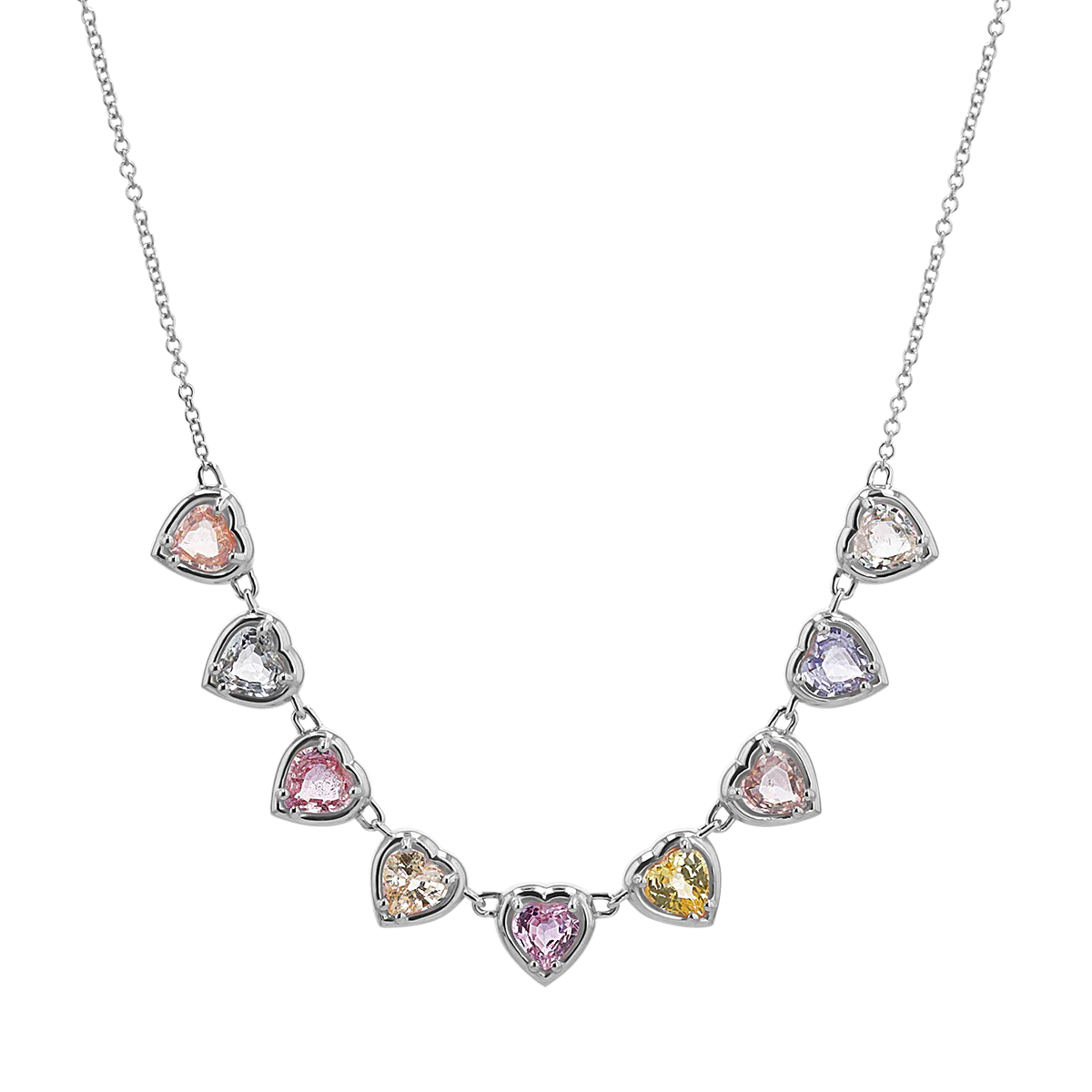 Sapphire Heart Strand Necklace - Image 2