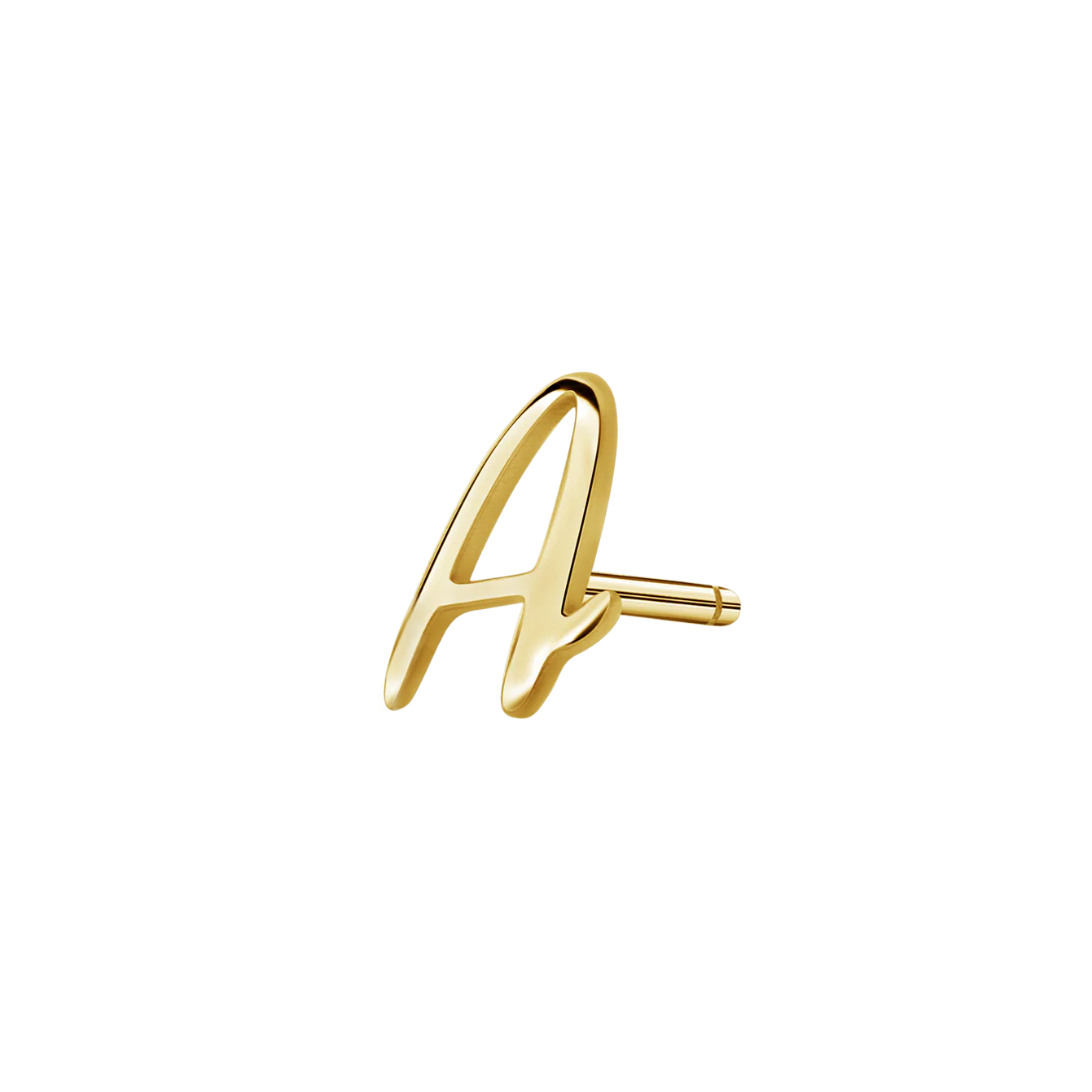 Script Letter Stud Earrings