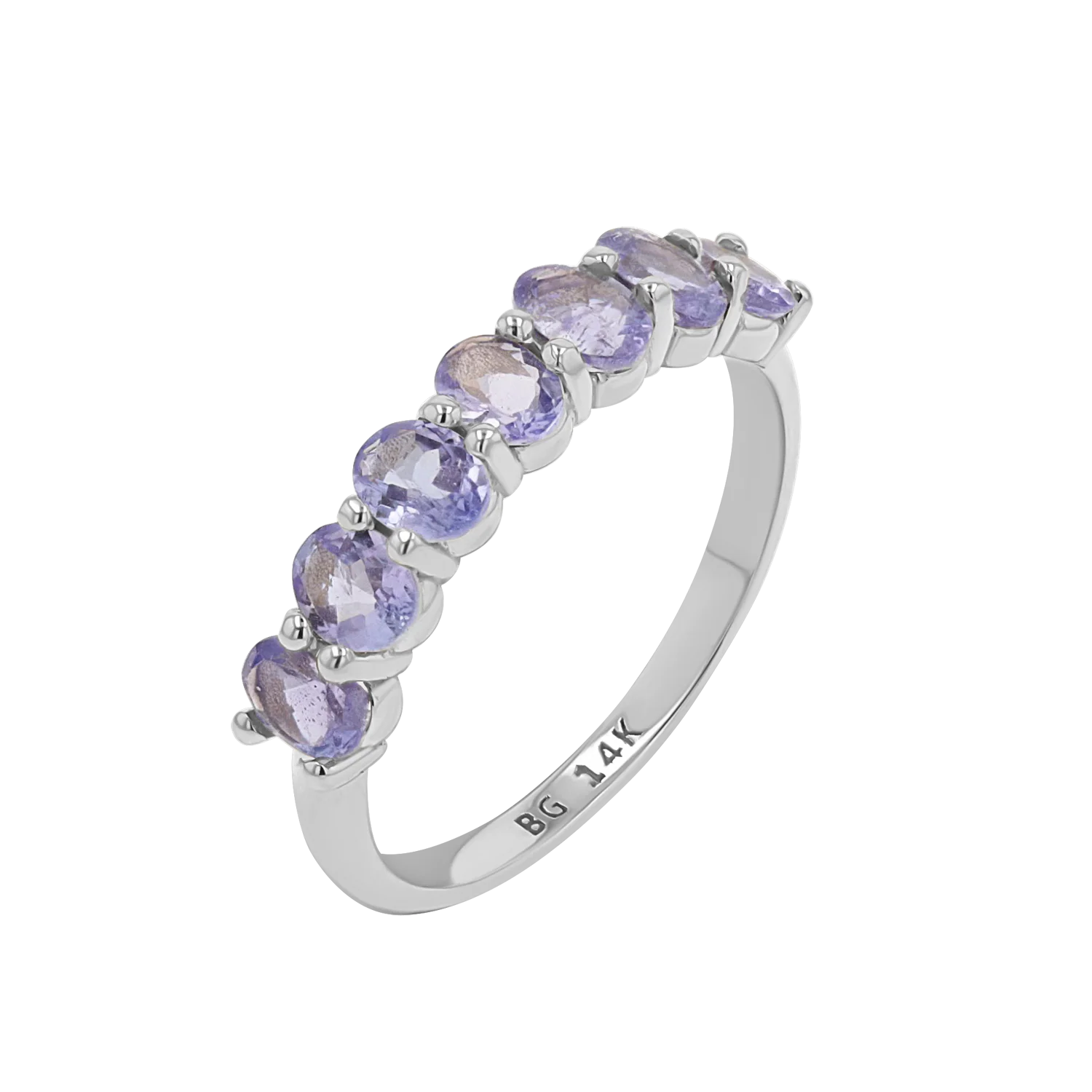 Tanzanite Oval Half Eternity Band - Image 2