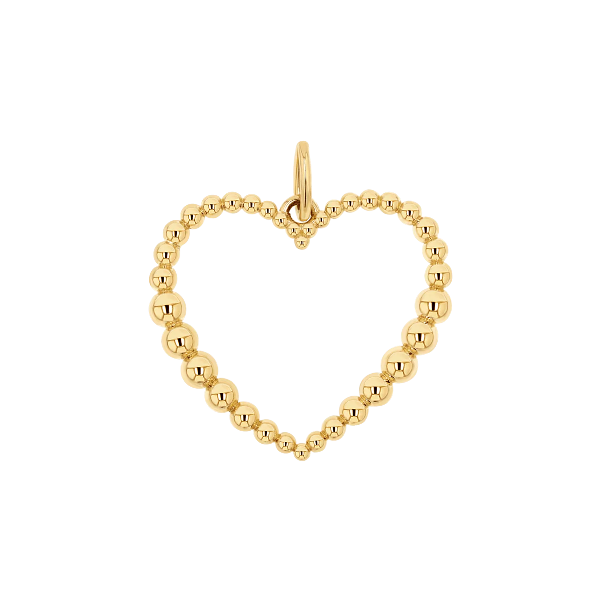 Tapered Bead Heart Charm