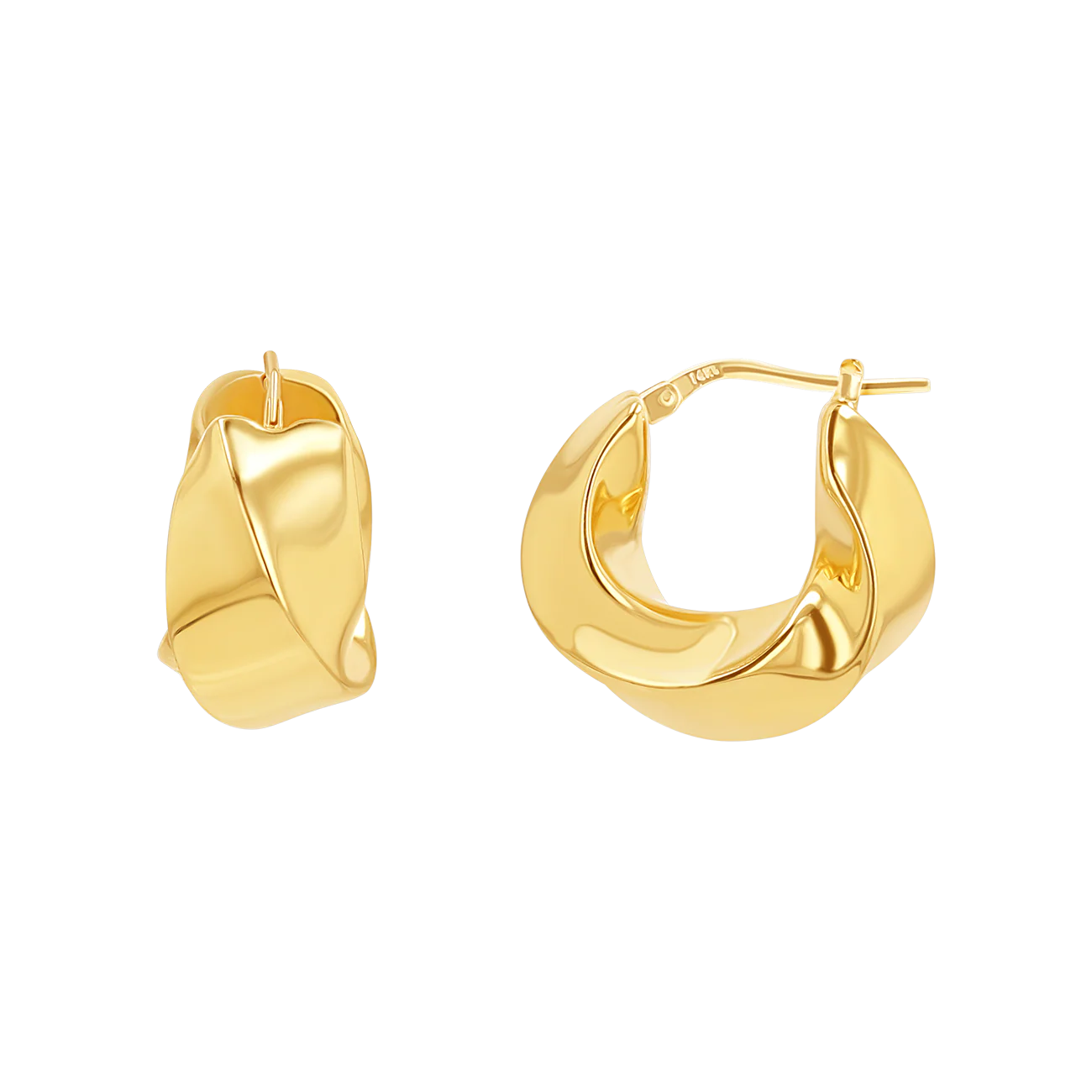 Thick Twist Hoop Earrings