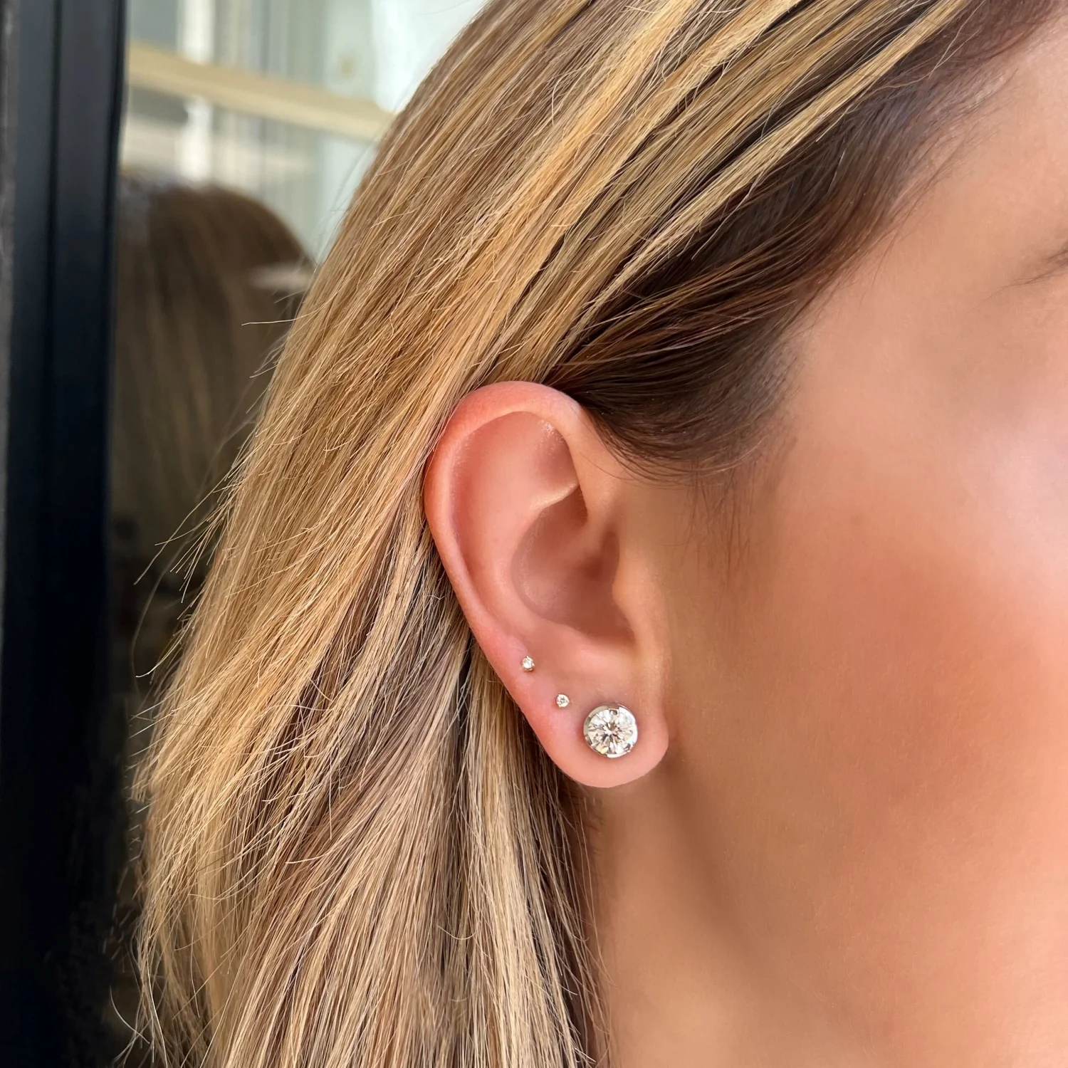 Tiny Diamond Studs - Image 9