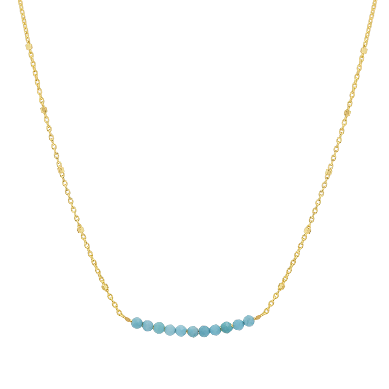 Turquoise Bead Bar Necklace