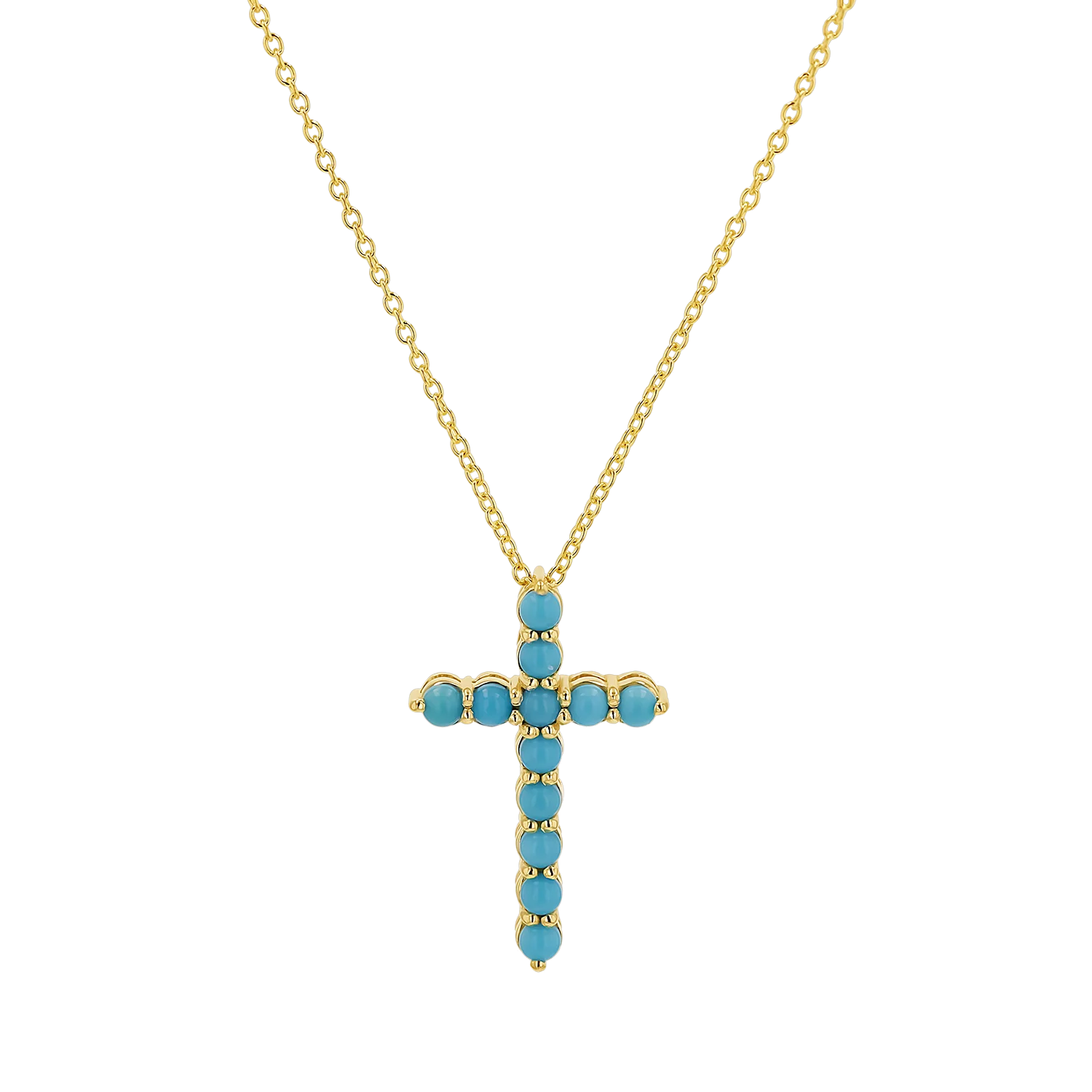 Turquoise Cross Necklace