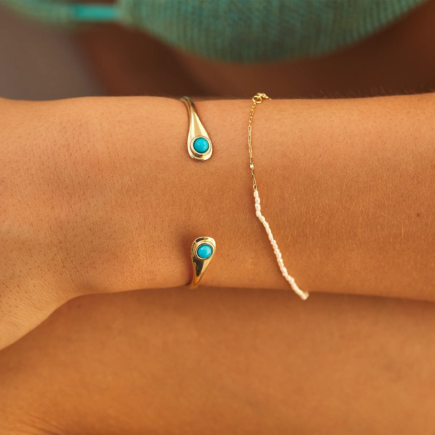 Turquoise Cuff Bracelet - Image 4