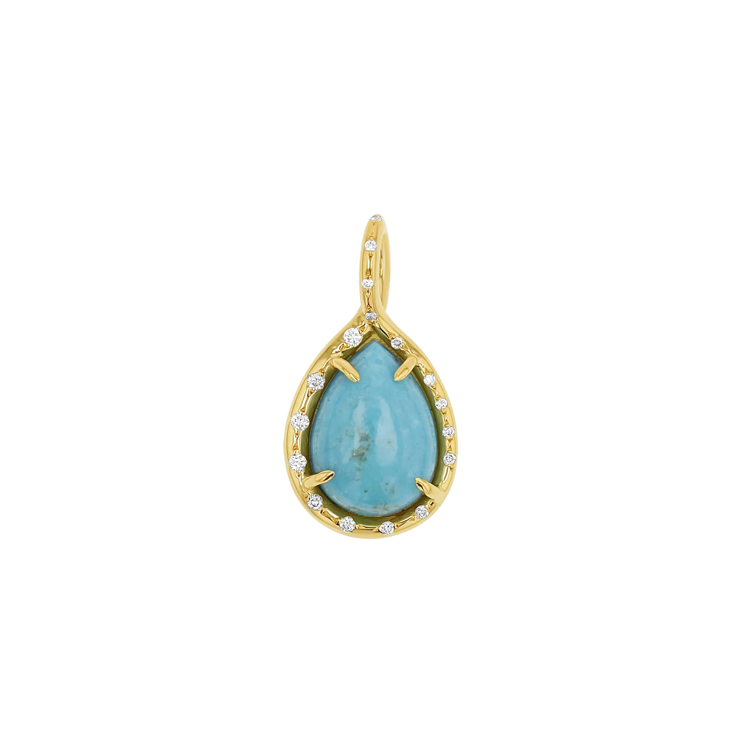 Turquoise Tear Drop Charm