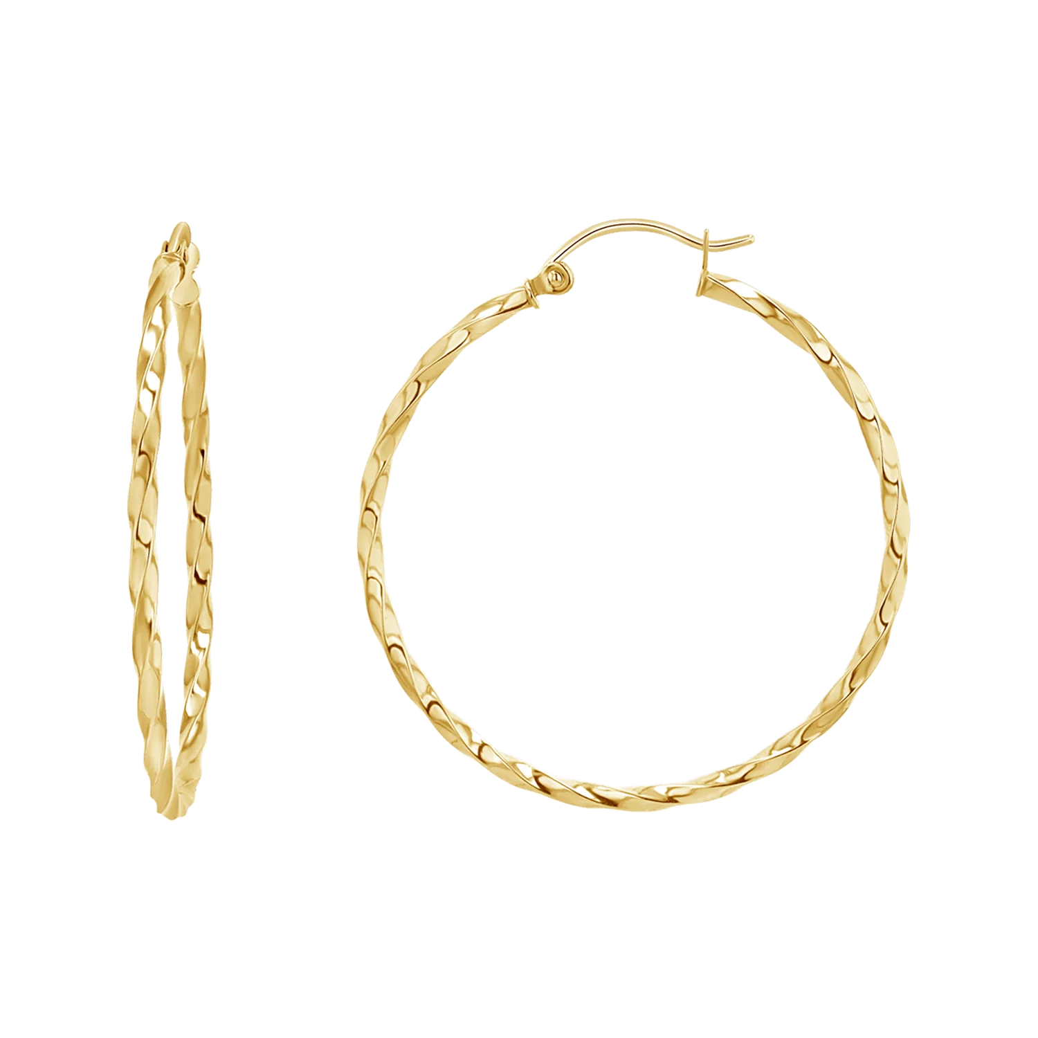 Twist Hoop Earrings - Image 3