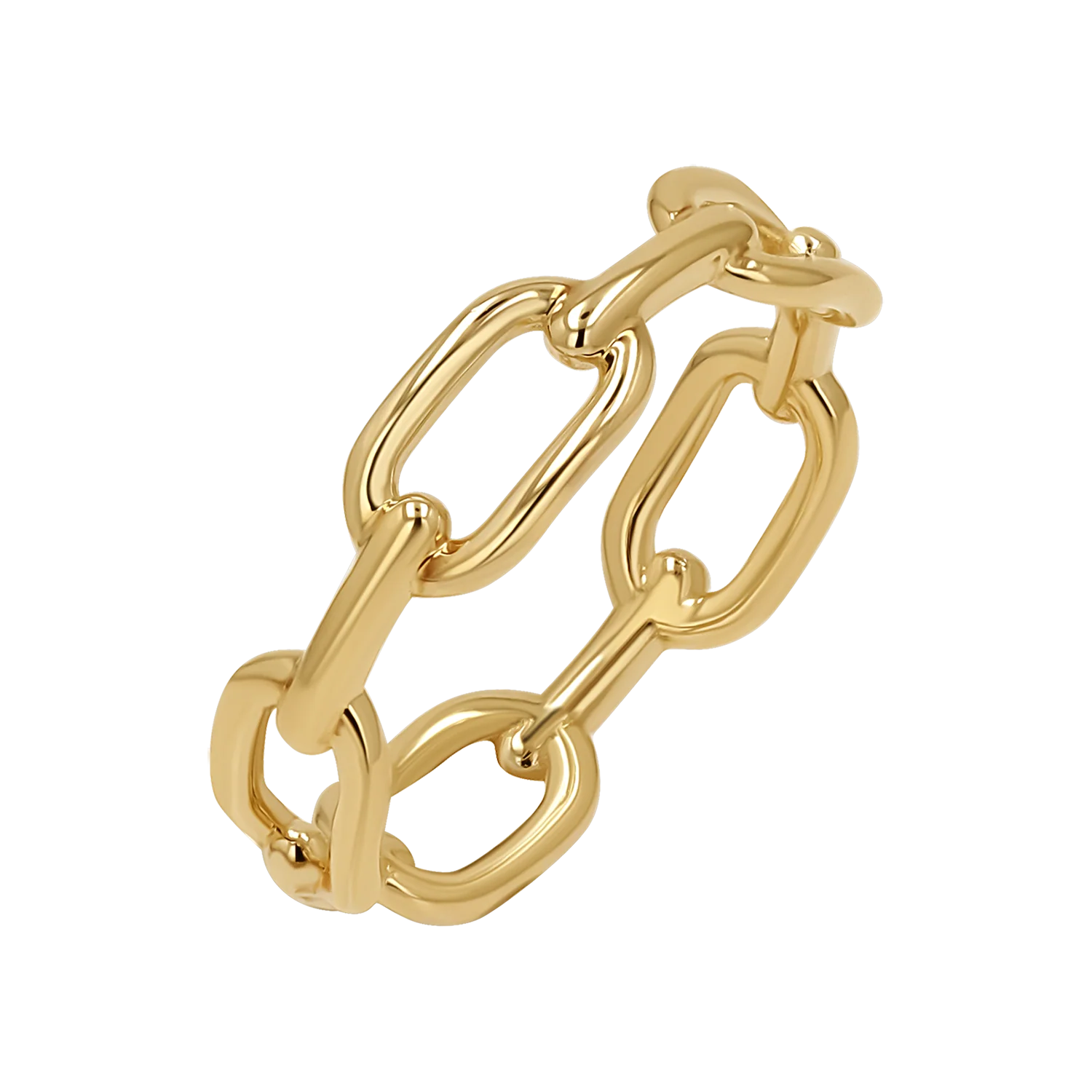 Wide Paper Clip Link Ring