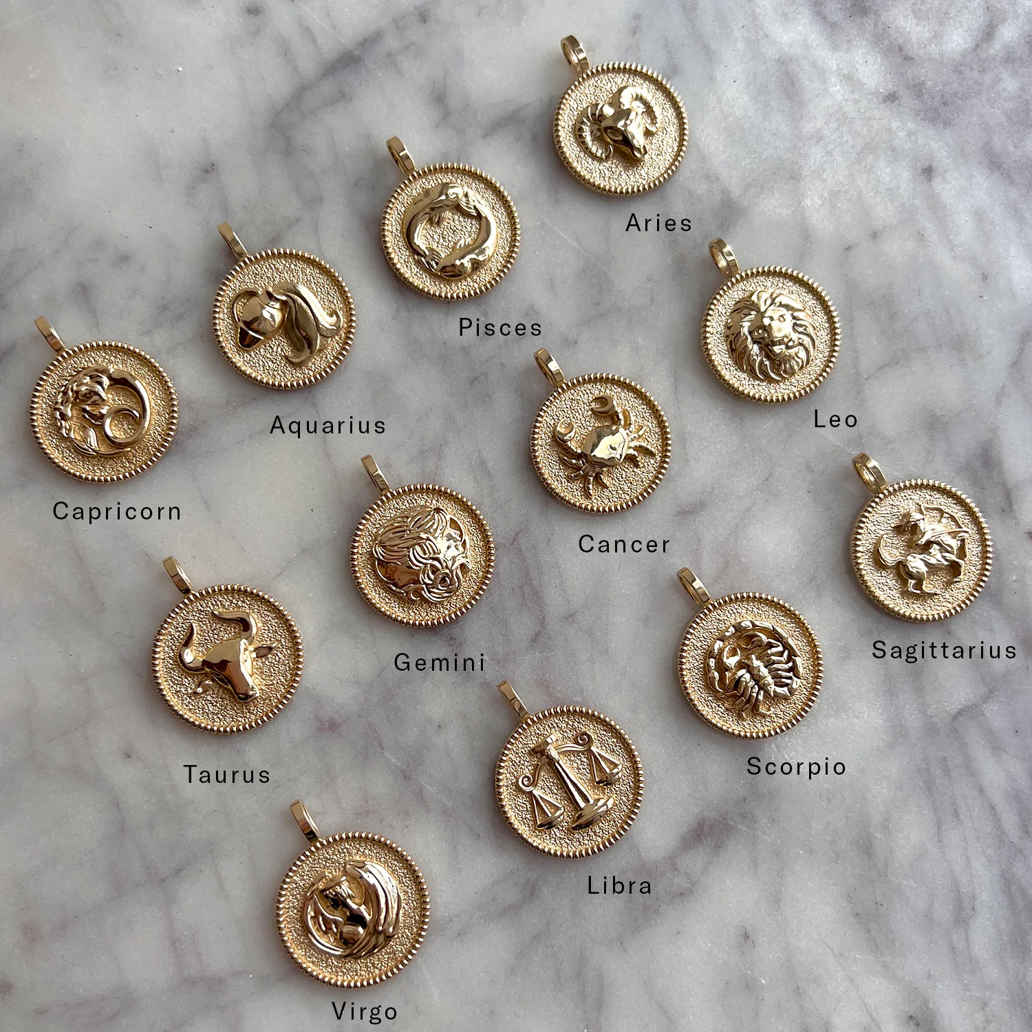 Zodiac Coin Medallion Charm - Image 38