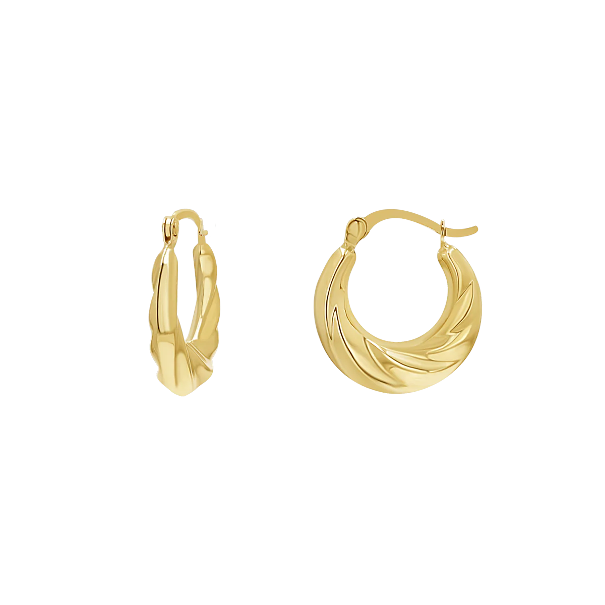Petite Croissant Hoop Earrings