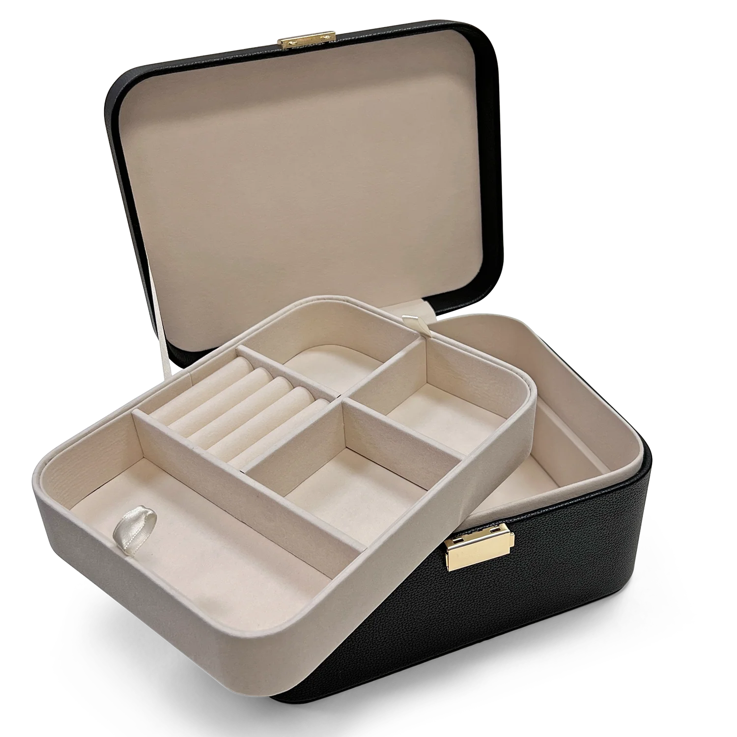 Baby Gold Black Jewelry Case