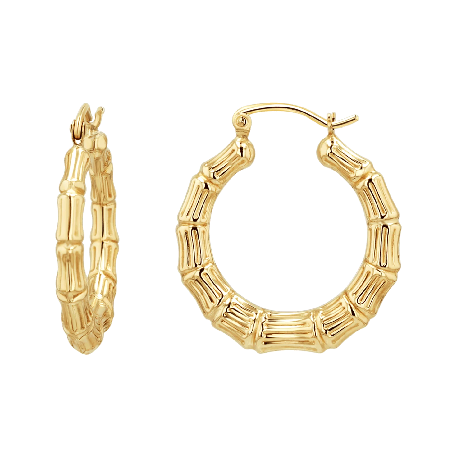 Bamboo Hoop Earrings