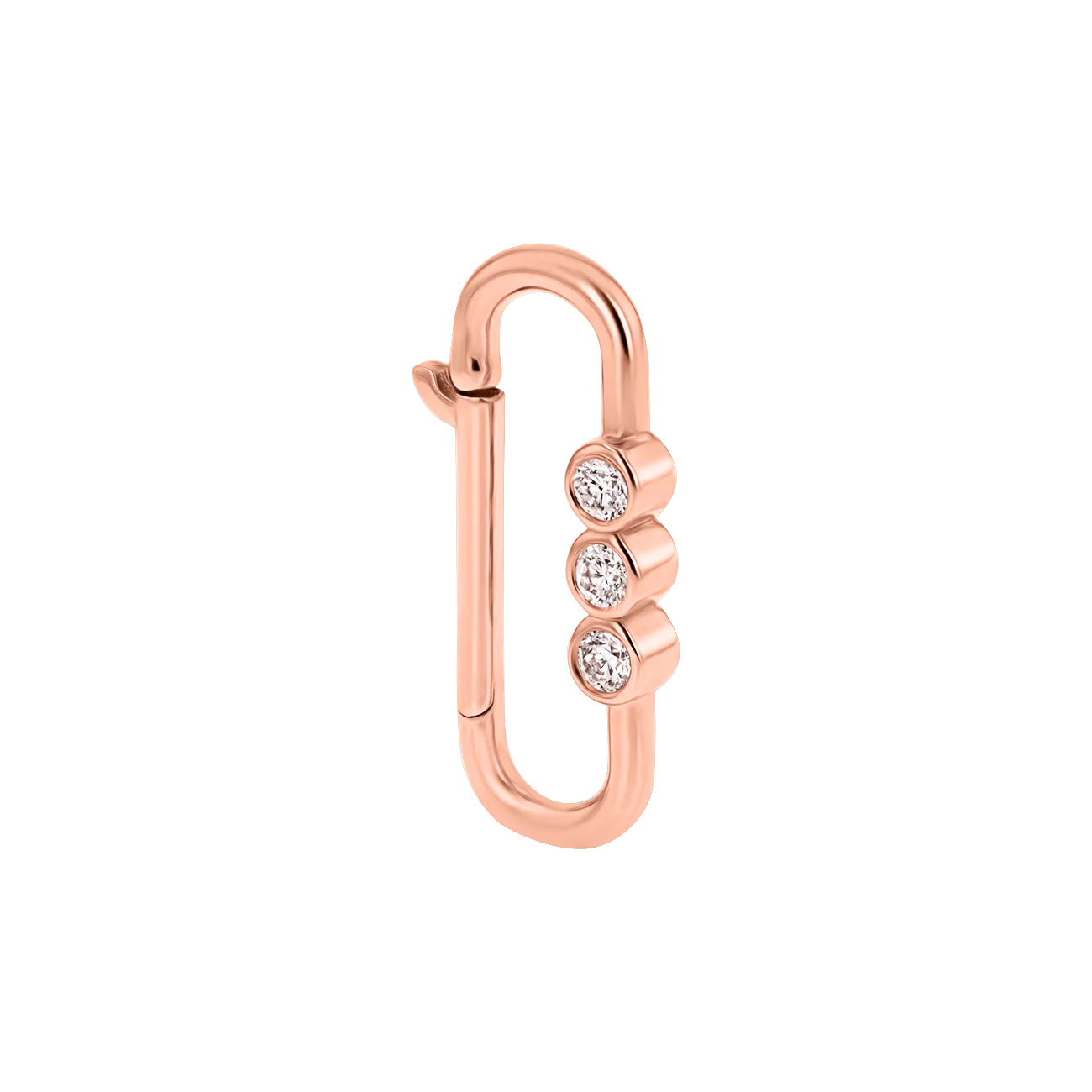 Tri-Bezel Diamond Paper Clip Connector - Image 3