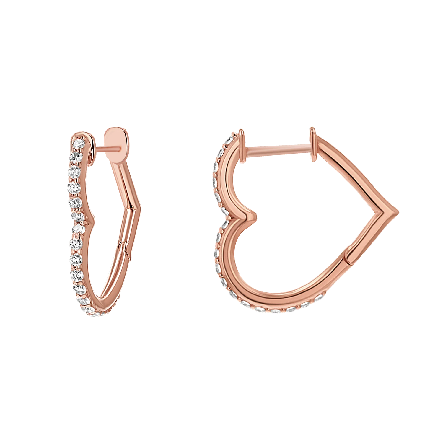Diamond Heart Hoops - Image 3