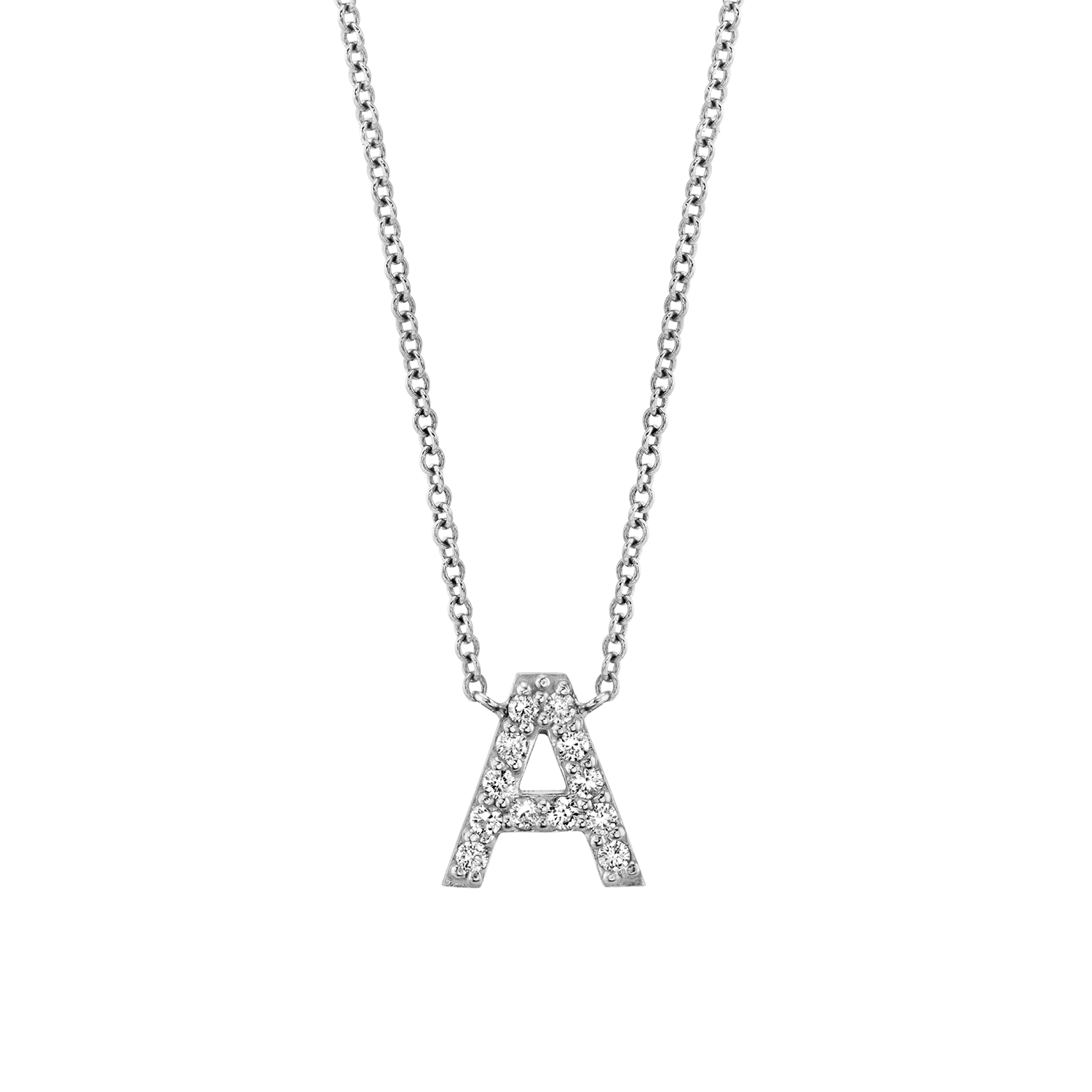 Diamond Pave Letter Necklace - Image 2