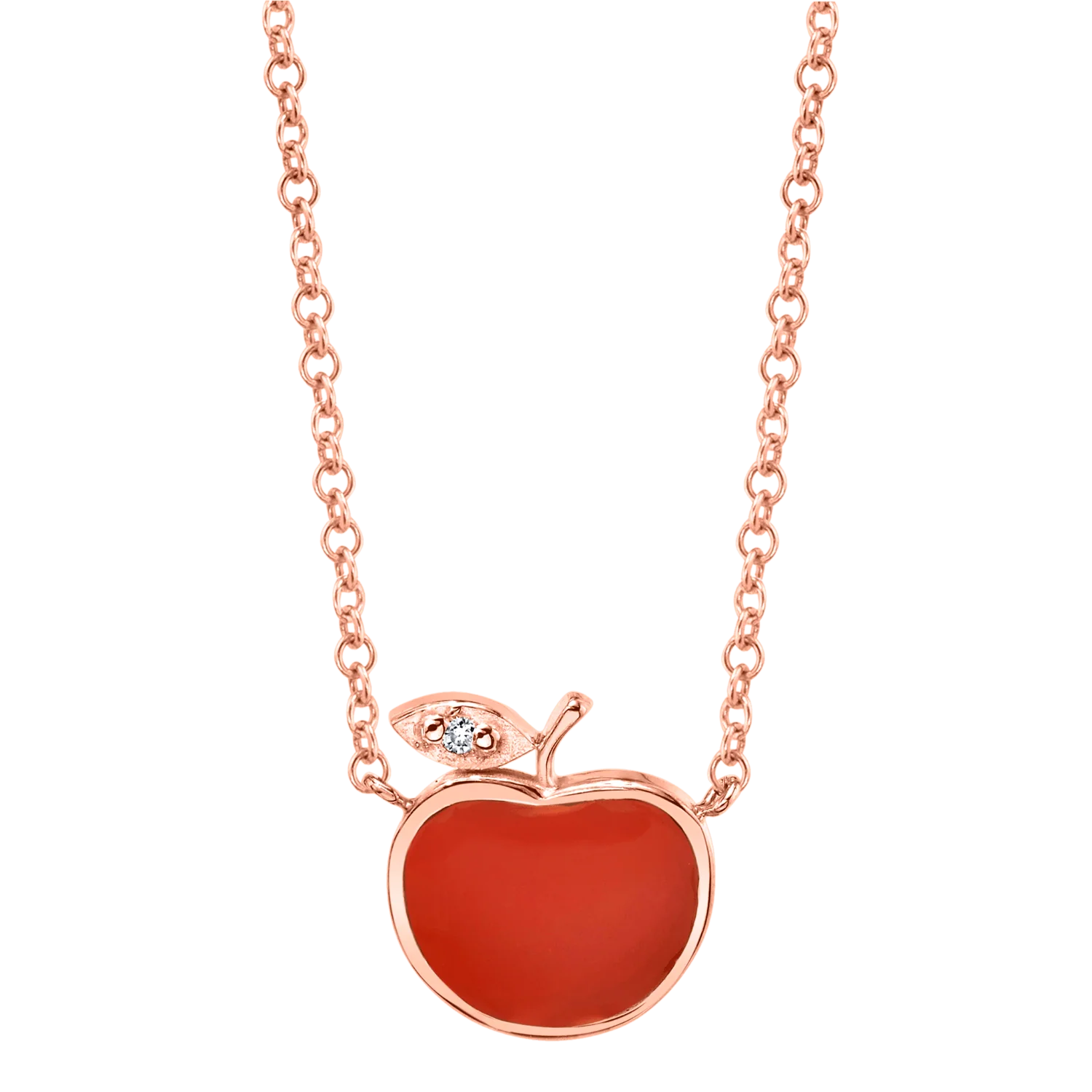 Enamel Apple Necklace - Image 3