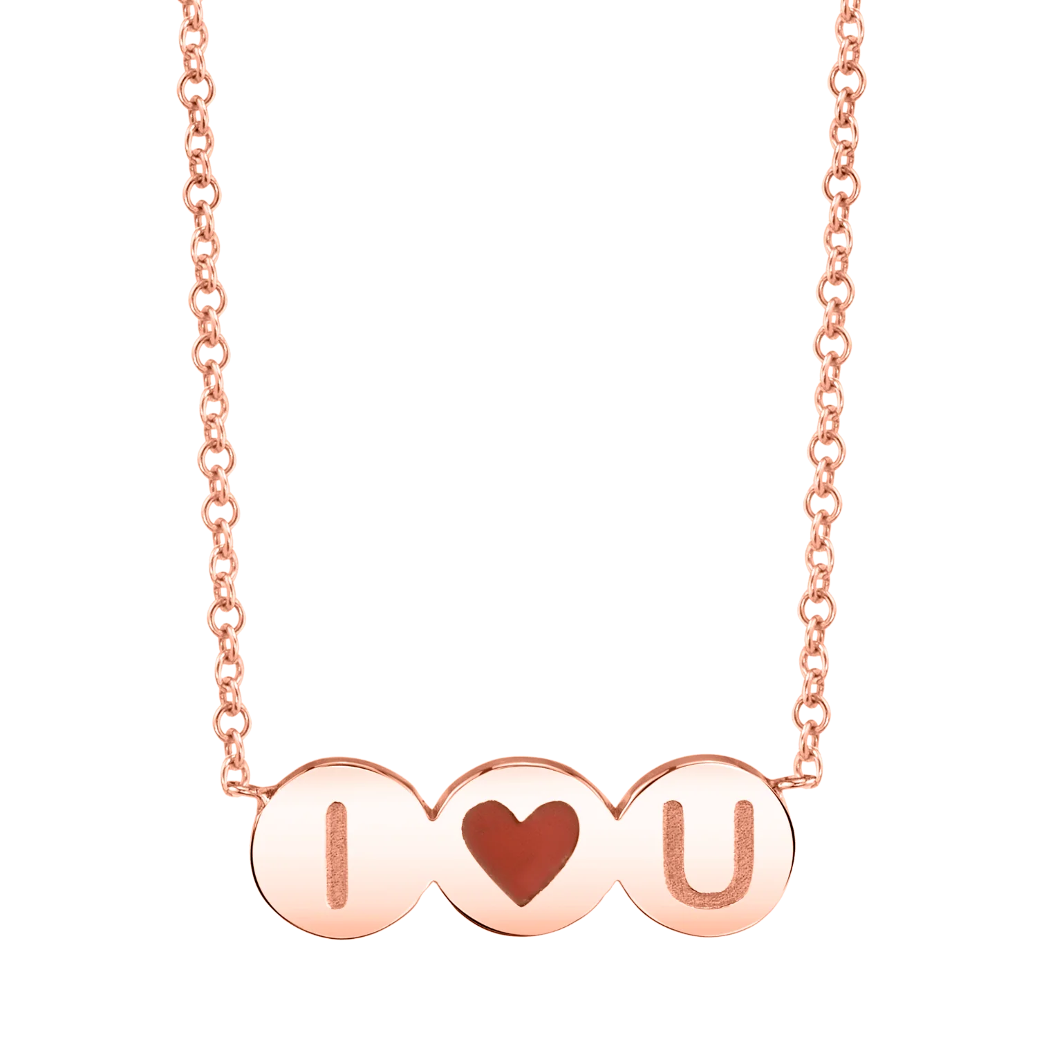 Enamel Heart Initial Necklace - Image 3