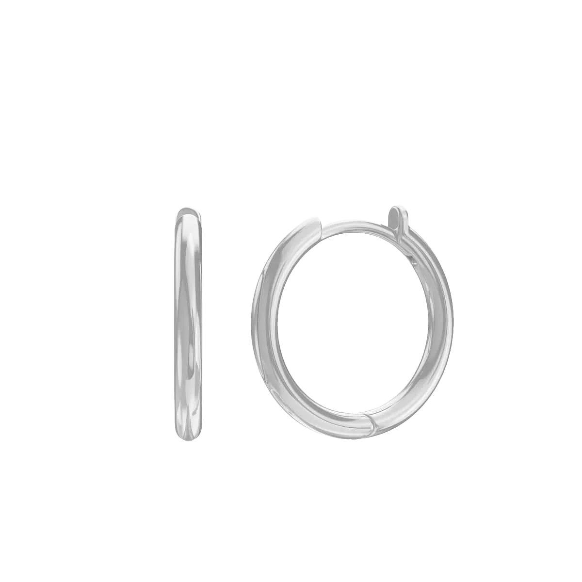 Grand Solid Huggie Hoop Earrings - Image 2