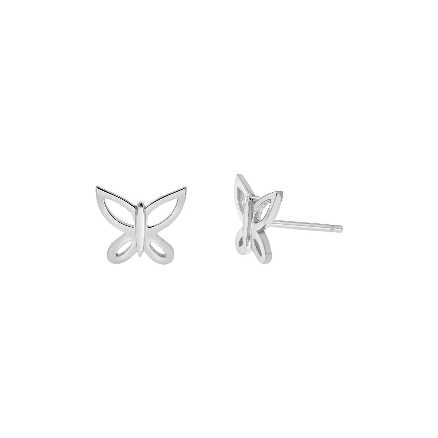 Kids Butterfly Silhouette Stud Earrings - Image 2