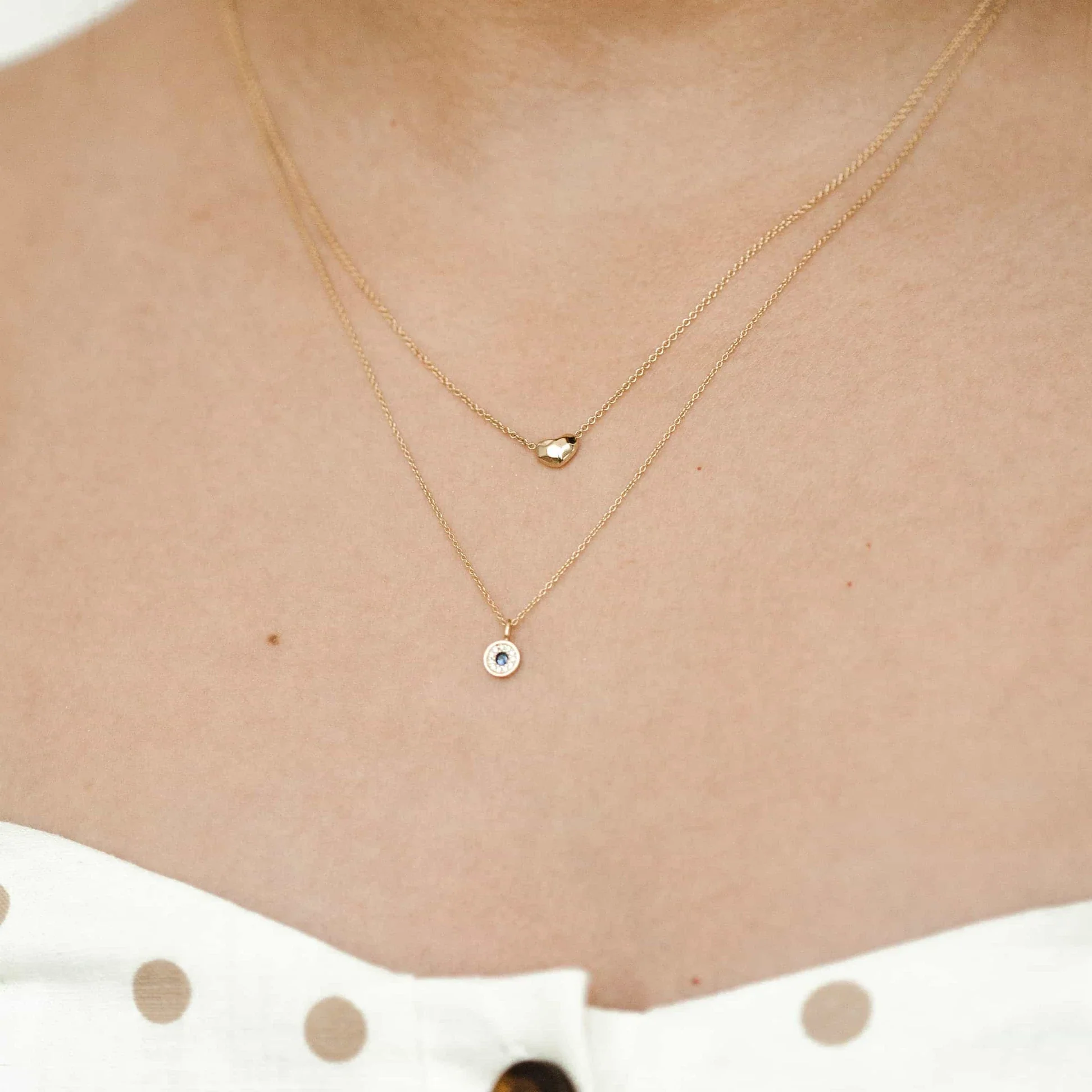 Kids Dainty Round Evil Eye Necklace - Image 4