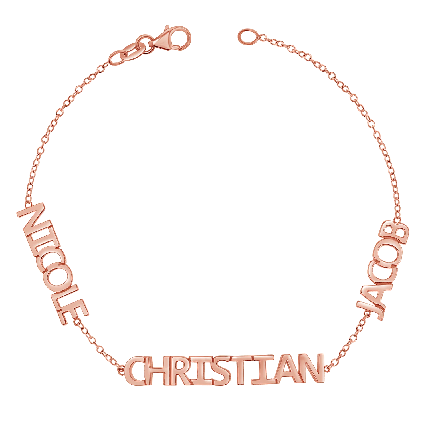 Multi Block Letter Name Bracelet - Image 3
