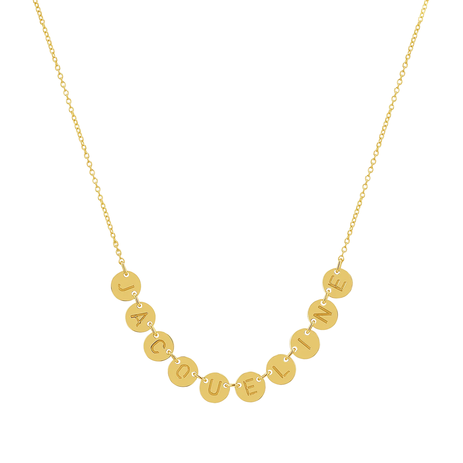 Round Bubble Name Necklace