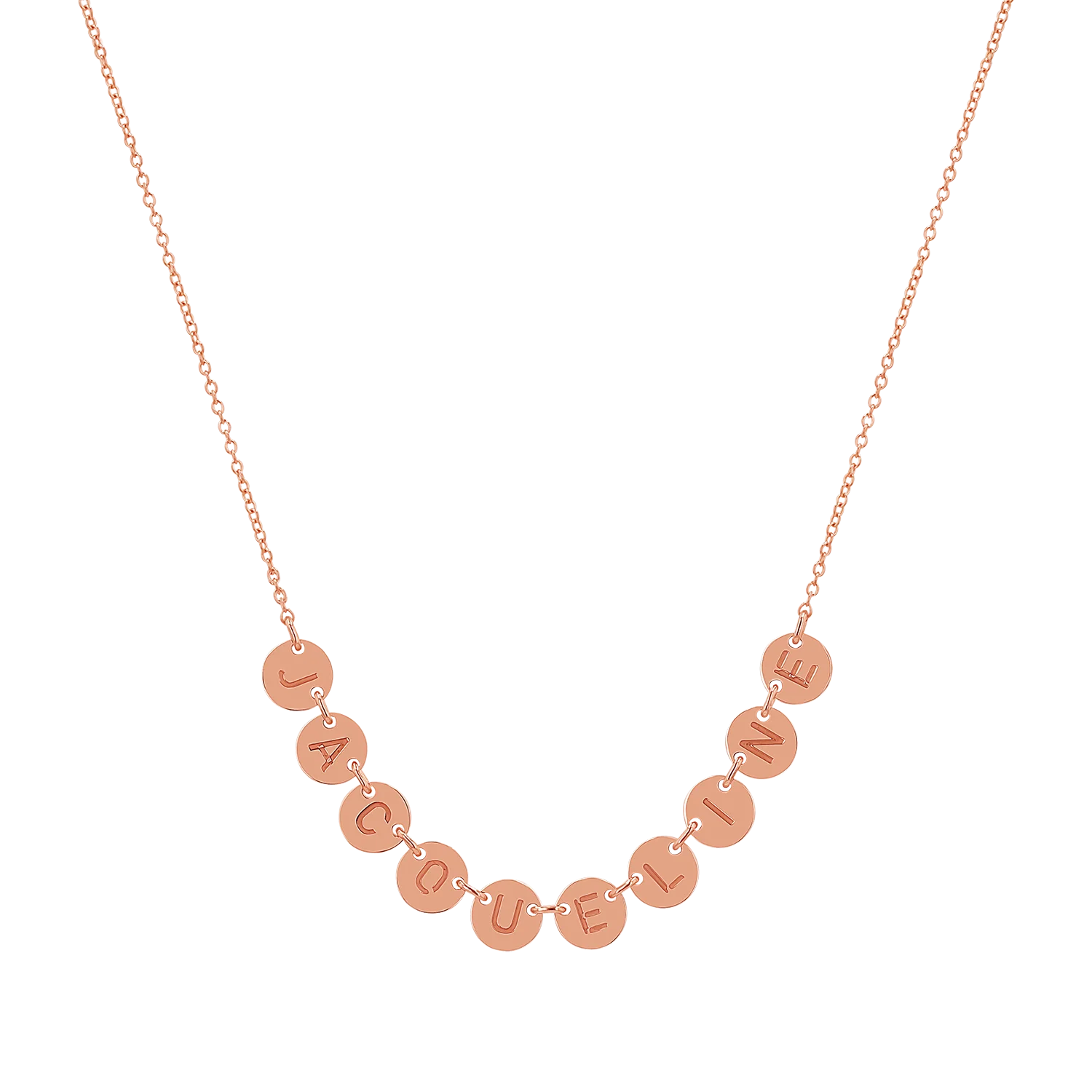 Round Bubble Name Necklace - Image 2