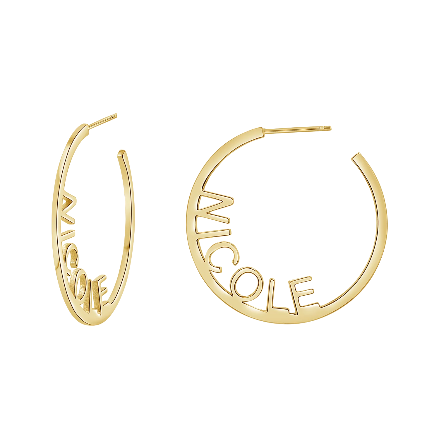 Small Block Name Hoops